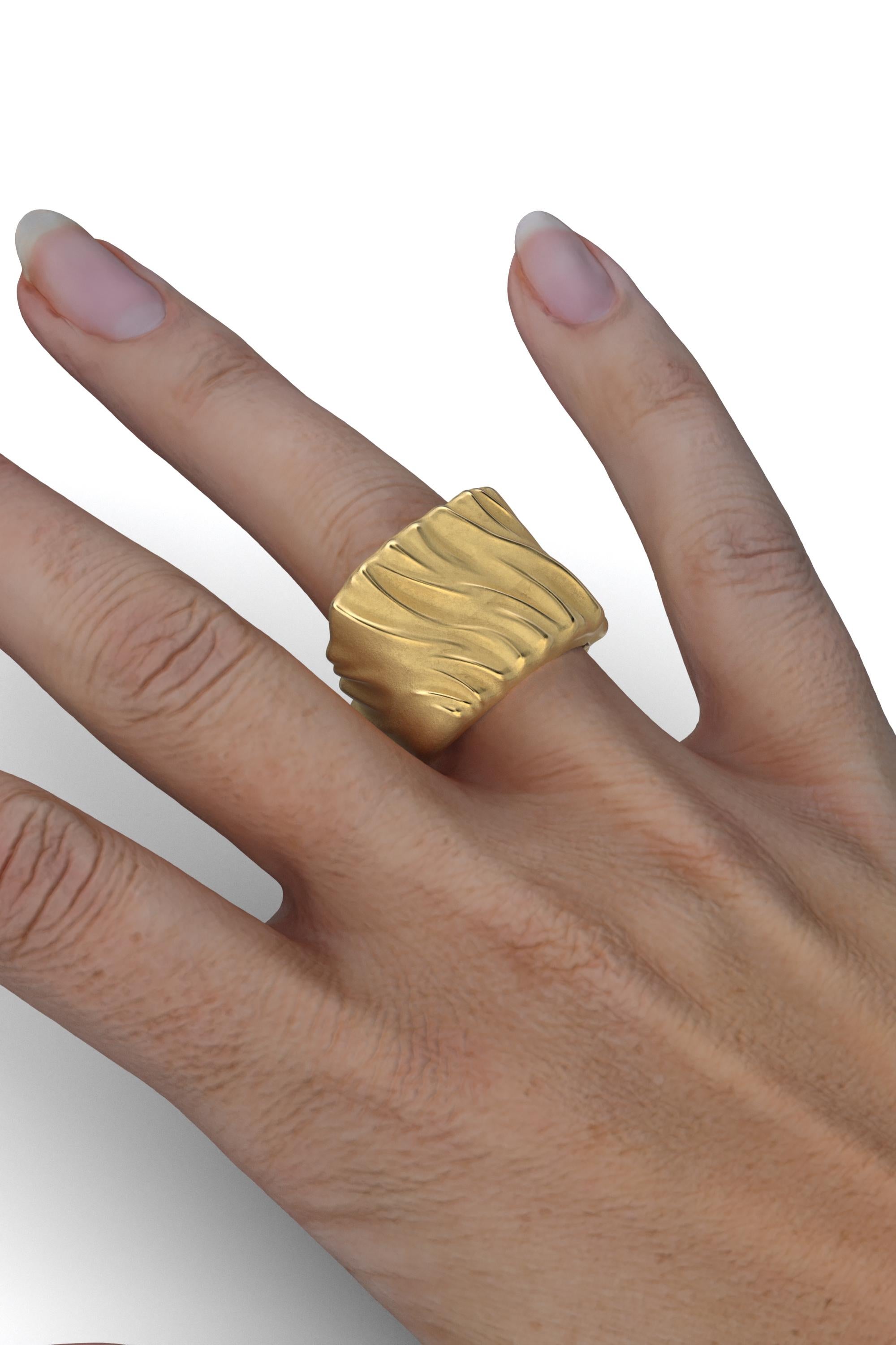 in vendita:  Anello grosso in oro 14k Made in Italy di Oltremare Gioielli 14