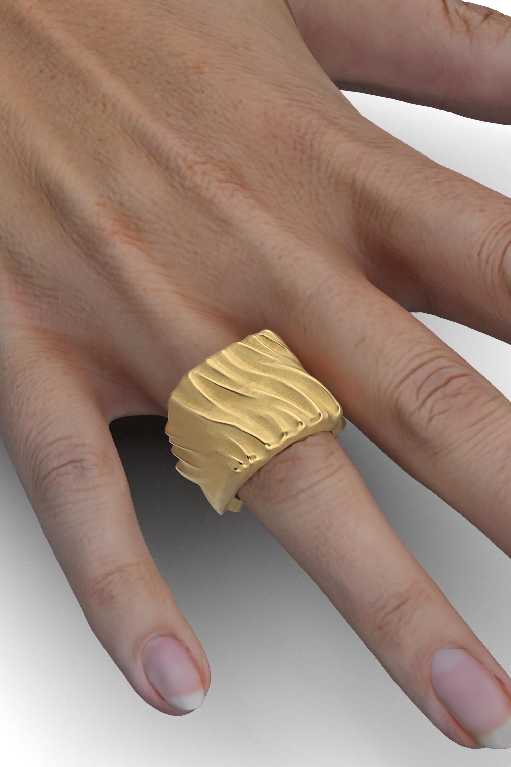 in vendita:  Anello grosso in oro 14k Made in Italy di Oltremare Gioielli 15