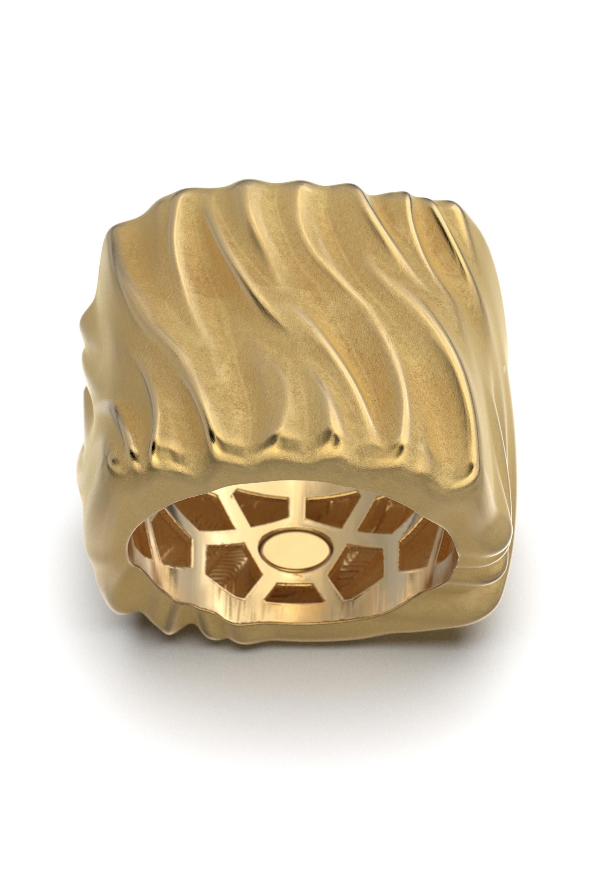 in vendita:  Anello grosso in oro 14k Made in Italy di Oltremare Gioielli 16