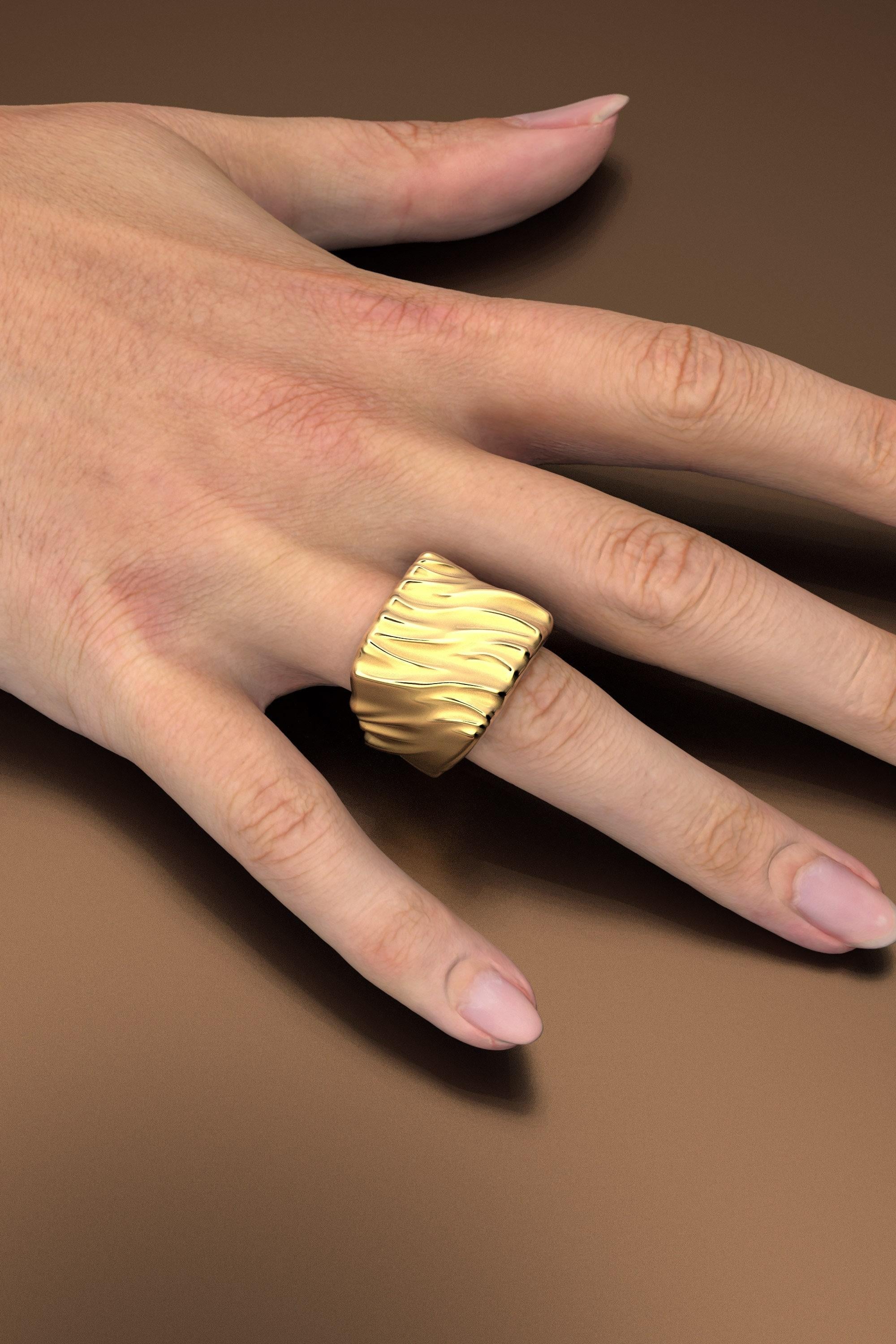 in vendita:  Anello grosso in oro 14k Made in Italy di Oltremare Gioielli 3