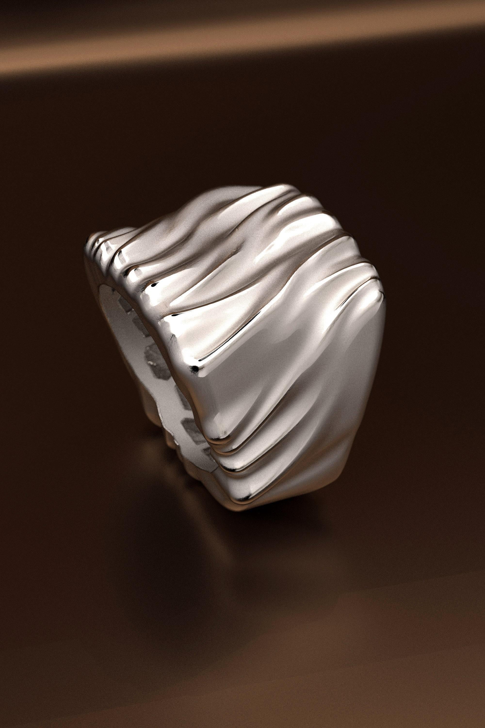 in vendita:  Anello grosso in oro 14k Made in Italy di Oltremare Gioielli 6