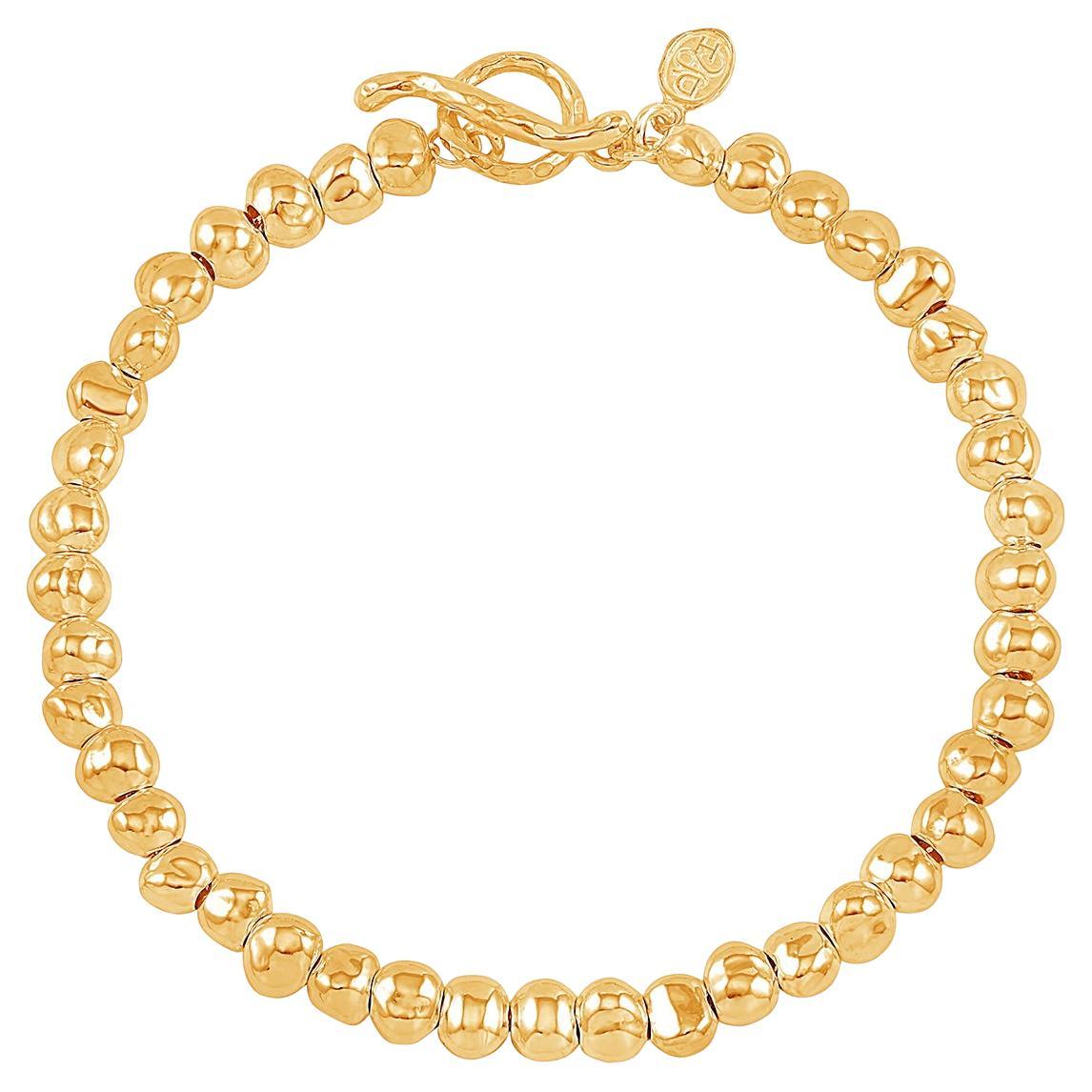 Chunky Signature Nugget Bracelet en Vermeil d'or en vente