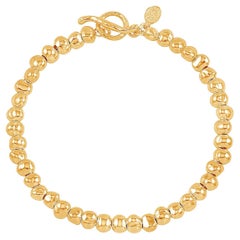 Chunky Signature Nugget Bracelet In Gold Vermeil
