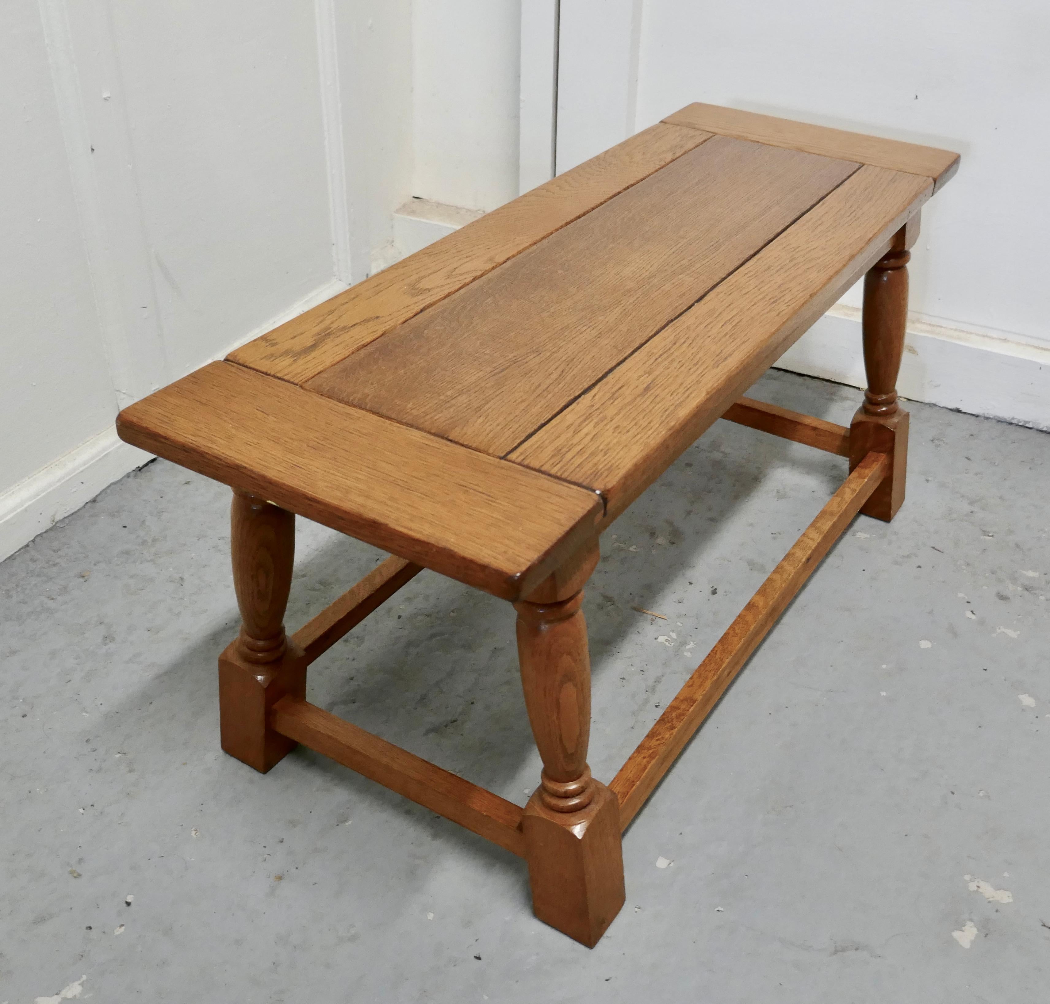 chunky solid oak coffee table