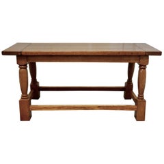 Antique Chunky Solid Golden Oak Arts 
Crafts Coffee Table