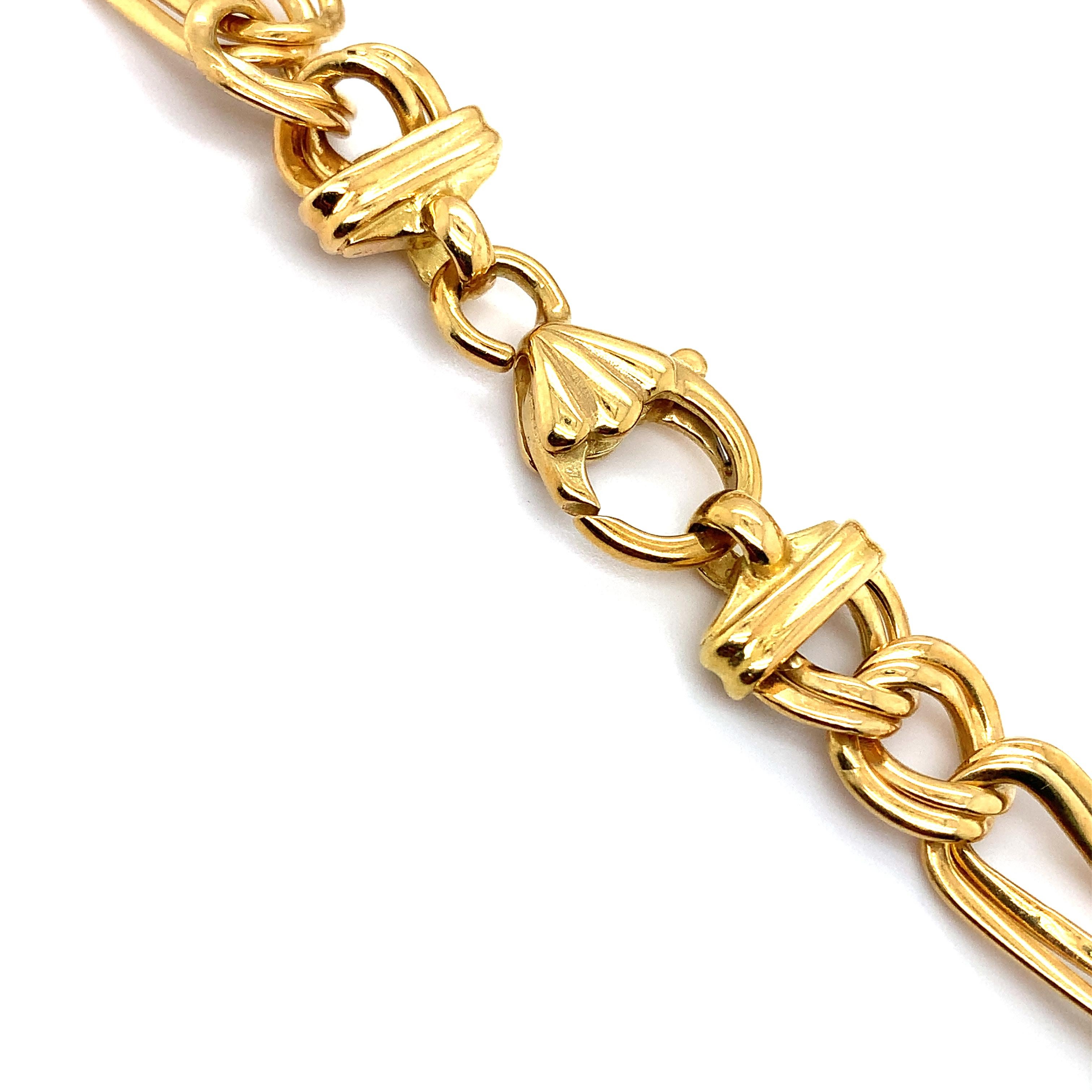 Collier à maillons cubains de style massif en or jaune 18k en vente 4
