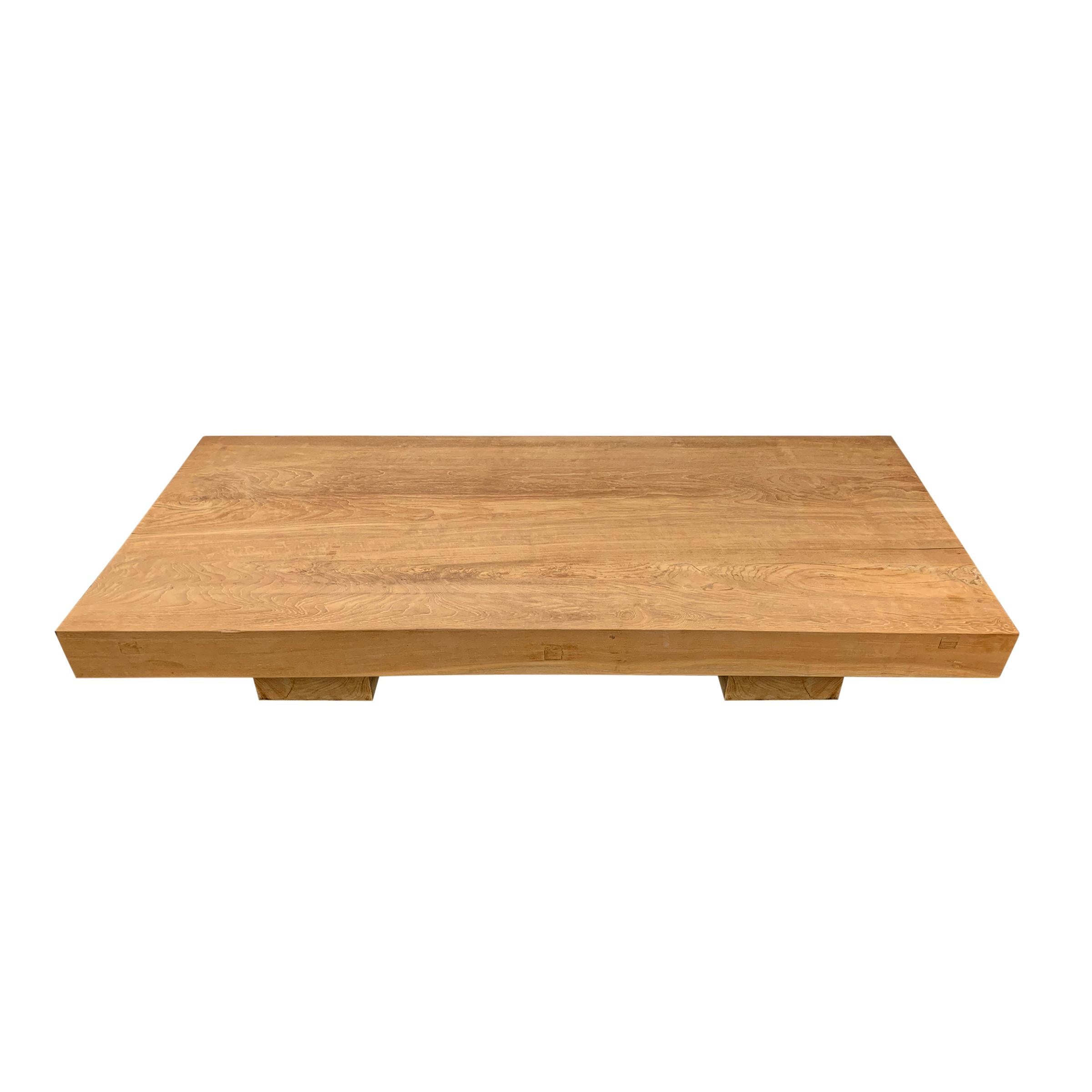 Modern Chunky Teak Low Table