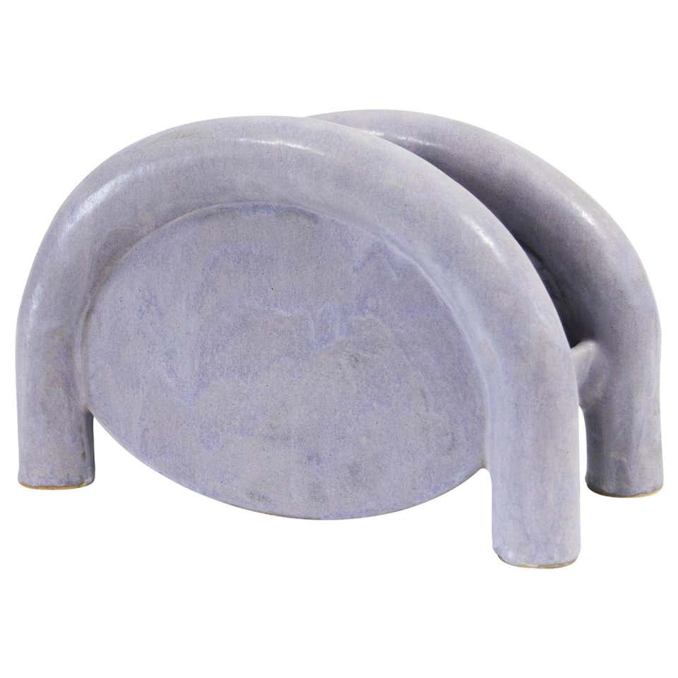 Chunky Tubular Ceramic Magazine Rack by BZIPPY in Silver Palladium ...