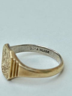 Chunky Vintage Siegelring aus 9 kt Gelbgold