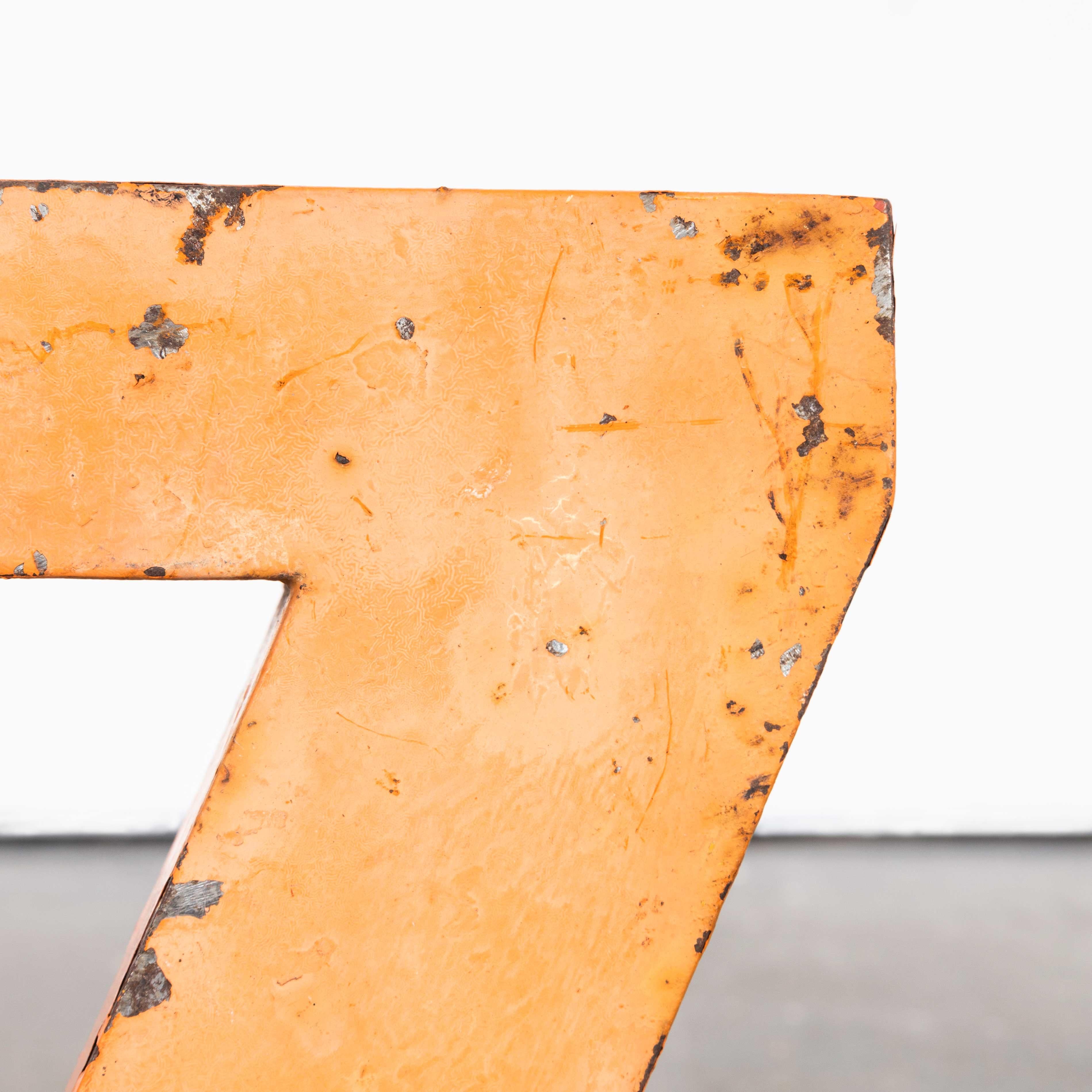 Chunky Vintage French Signage Letter - Medium Z In Good Condition For Sale In Hook, Hampshire