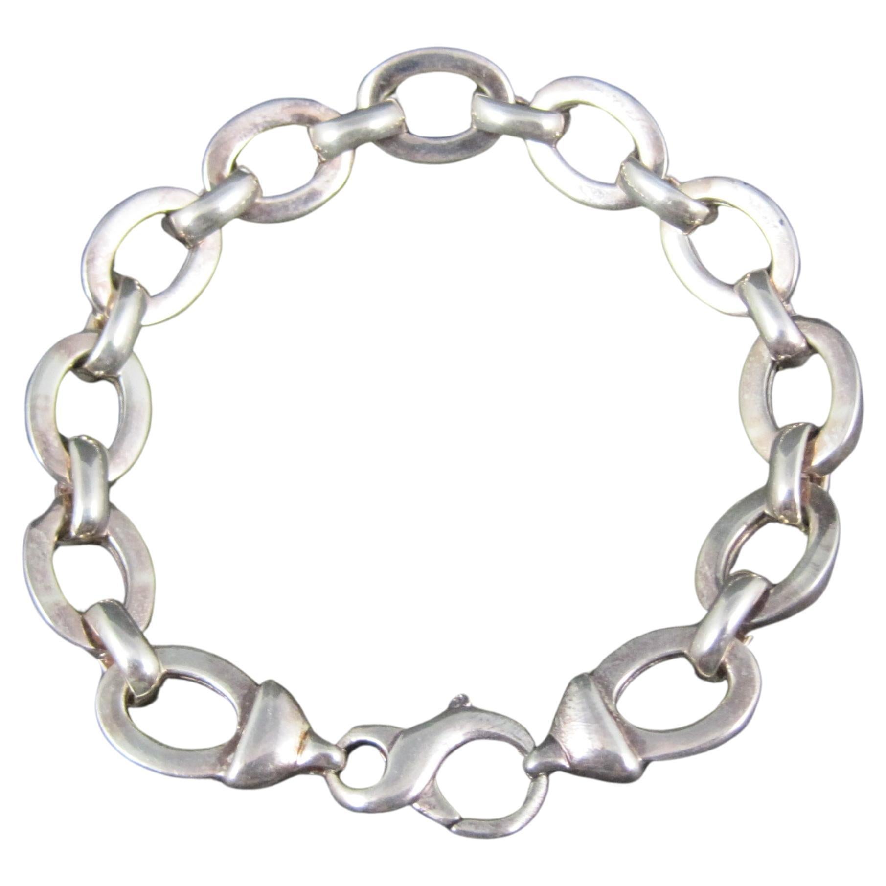 Bracciale vintage in sterling italiano, 8.25 pollici