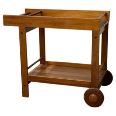 Used Chunky Wooden Serving Trolley