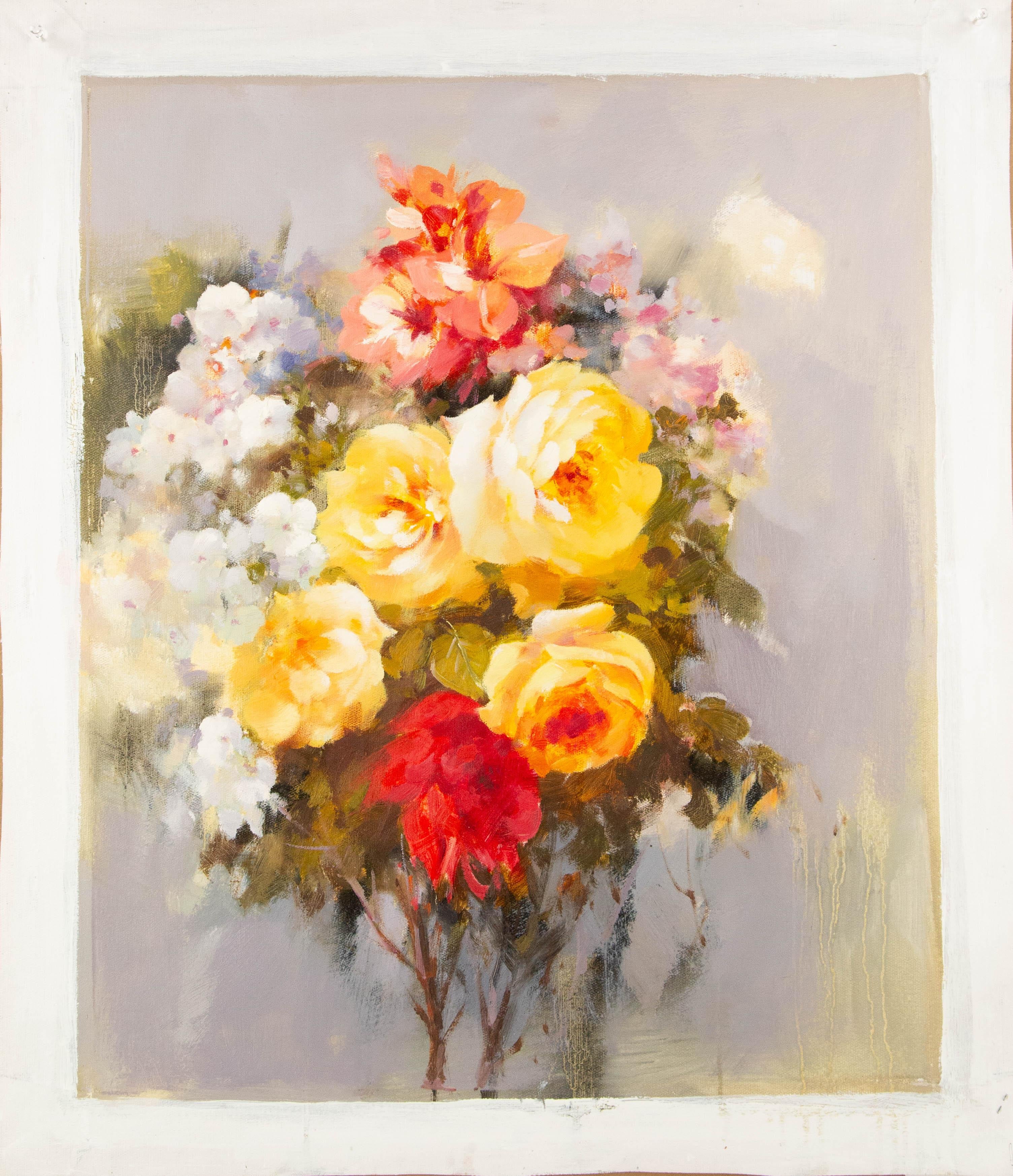 Chunli Huang, Blumengemälde, Original, Öl auf Leinwand, „Diese Blumen“ im Angebot 7