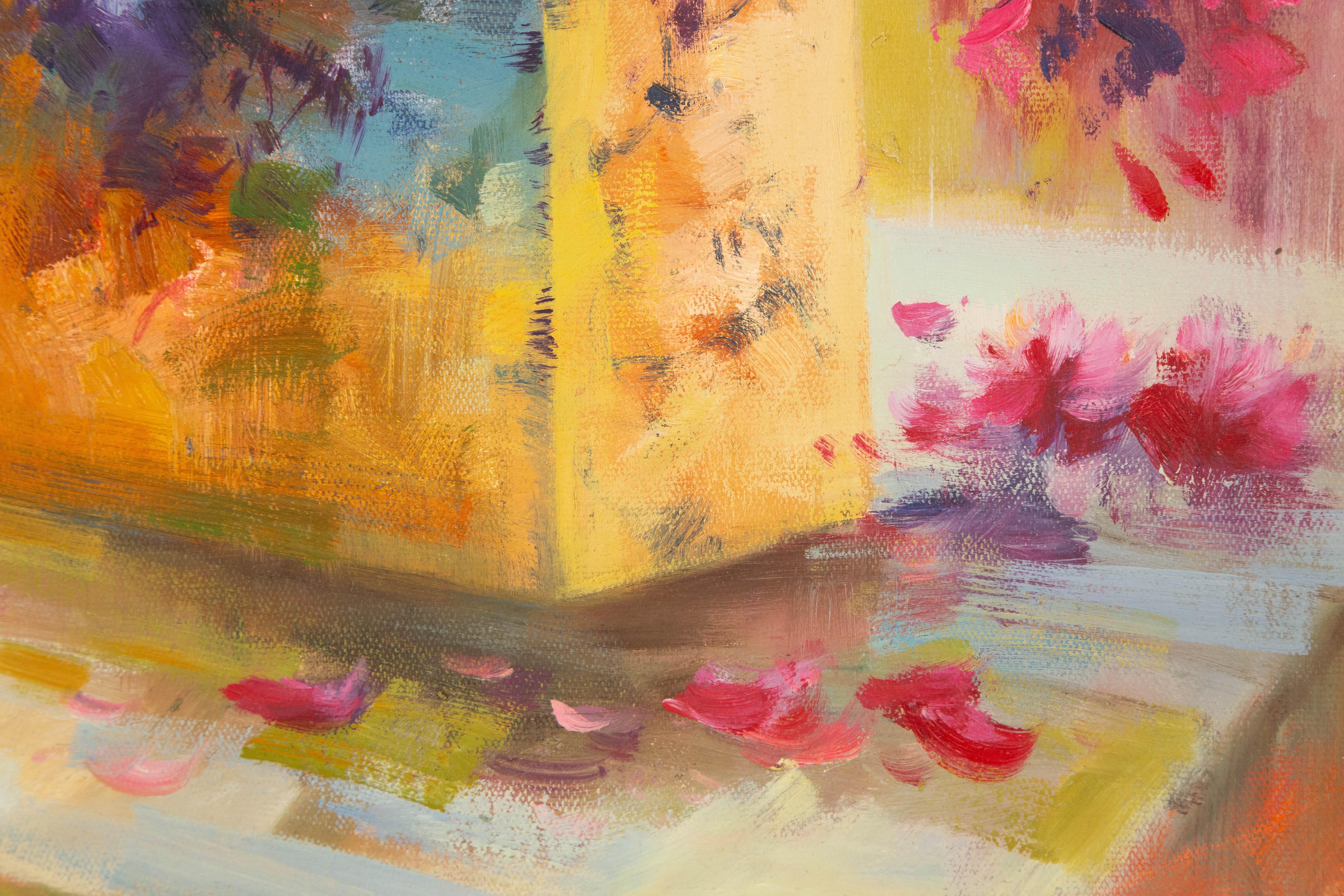 Chunli Huang Floral Original Oil On Canvas 