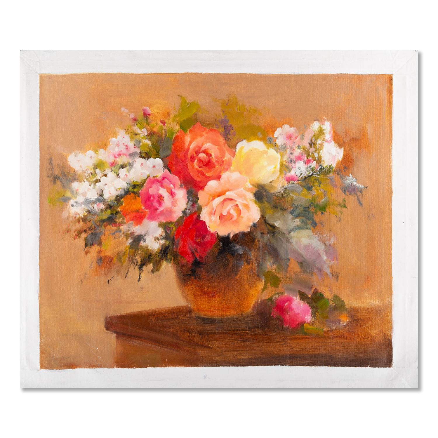 Chunli Huang, geblümtes Original-Ölgemälde „Bunch mit Blumen“, Chunli Huang im Angebot 1