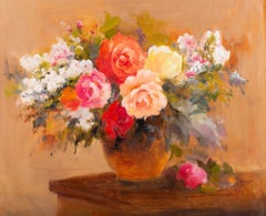 Chunli Huang Floral Pintura al óleo original "Manojo de flores"
