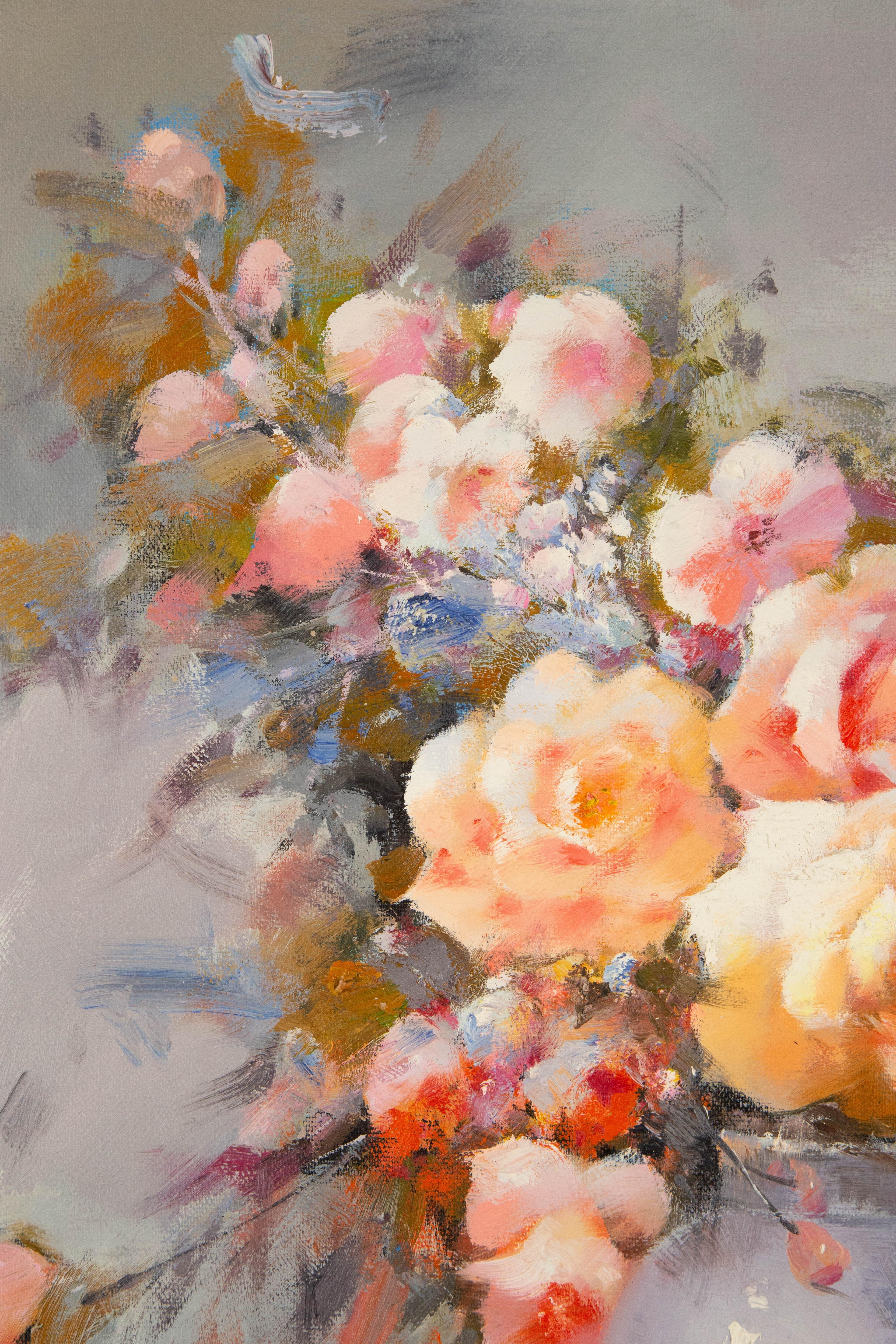 ChunLi Huang Nature morte originale Huile sur toile 