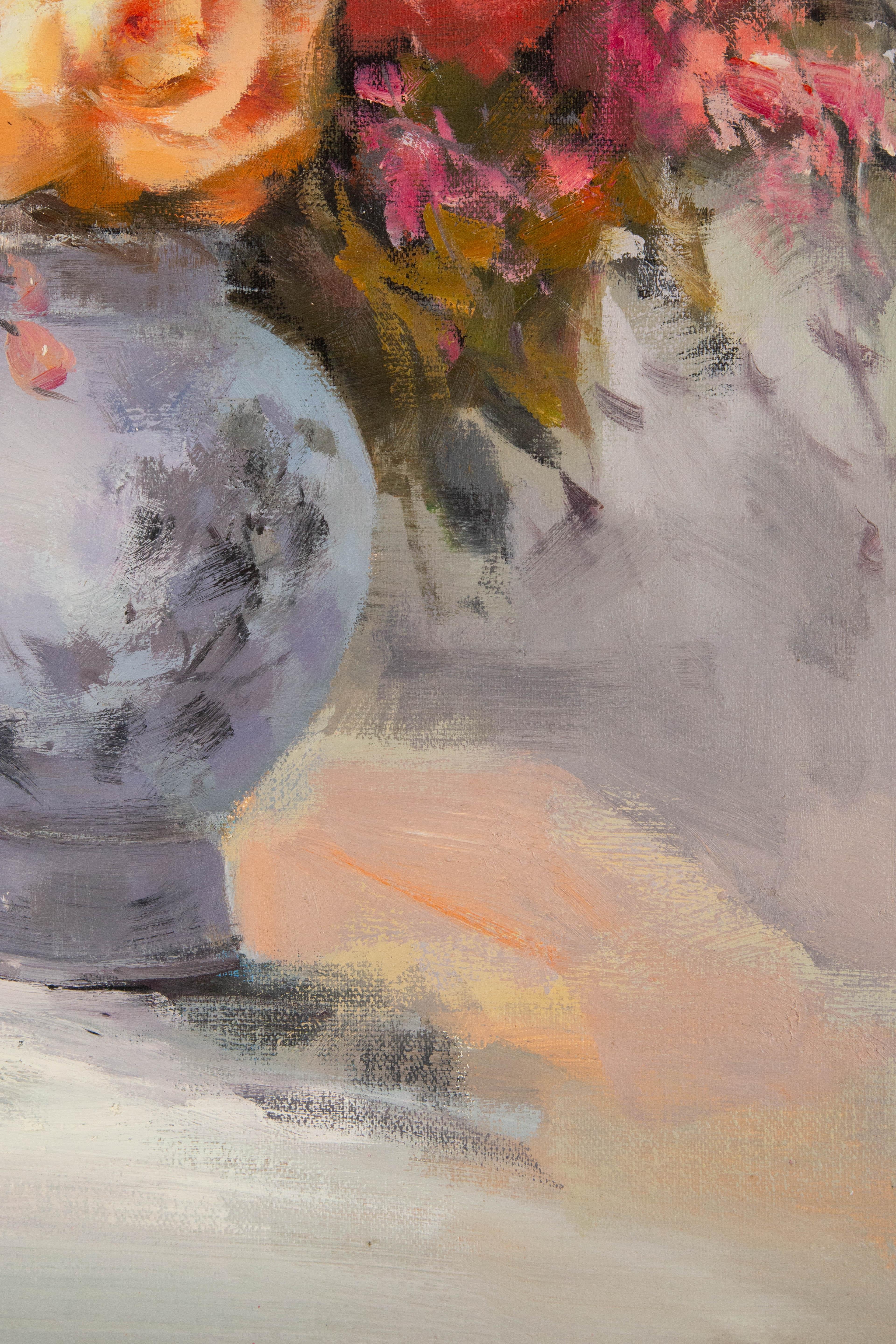 ChunLi Huang Nature morte originale Huile sur toile 