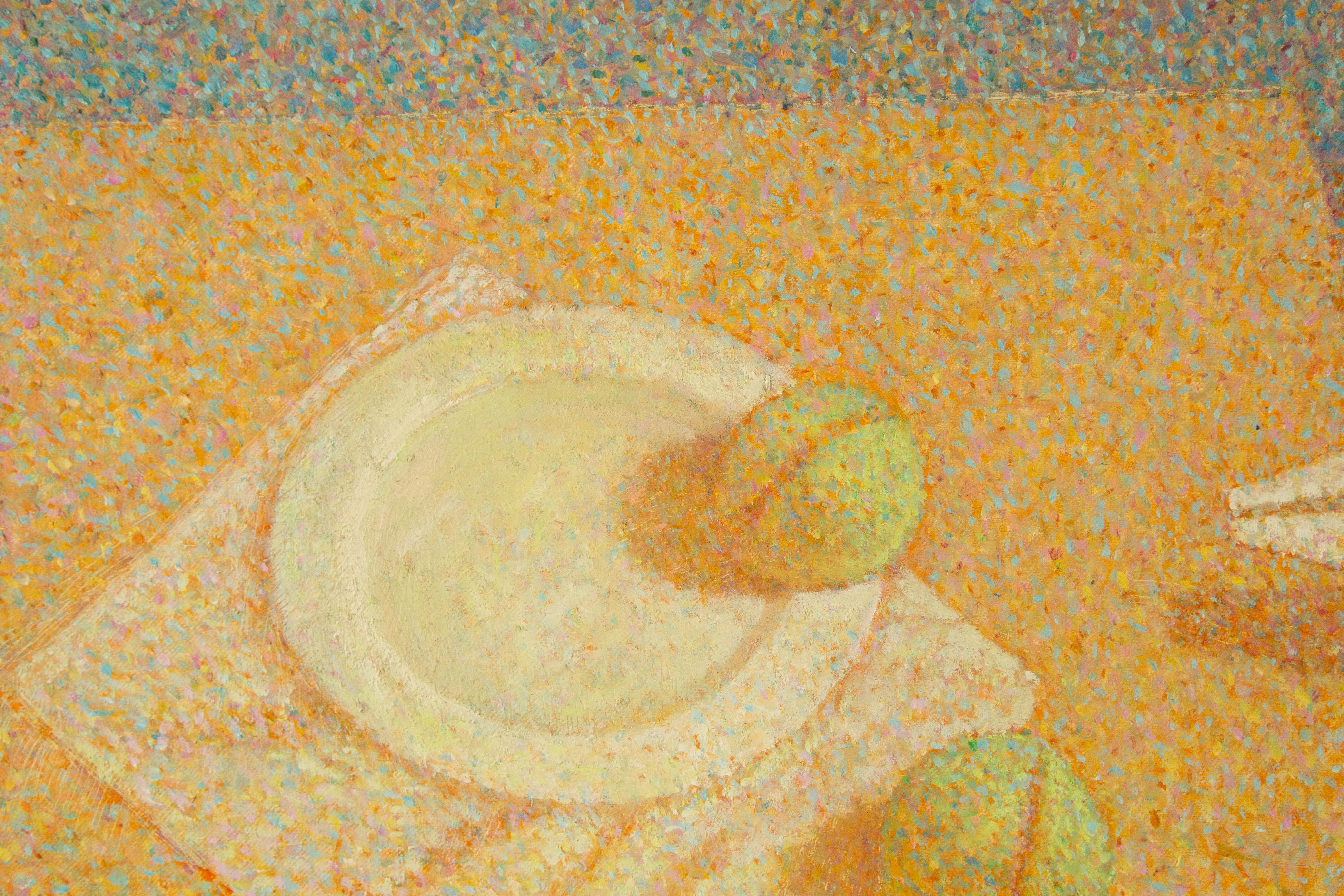 Chunlong Zhang Stillleben Original Ölgemälde auf Leinwand „Früchte und Licht II“ im Angebot 1