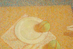Chunlong Zhang Stillleben Original Ölgemälde auf Leinwand „Früchte und Licht II“