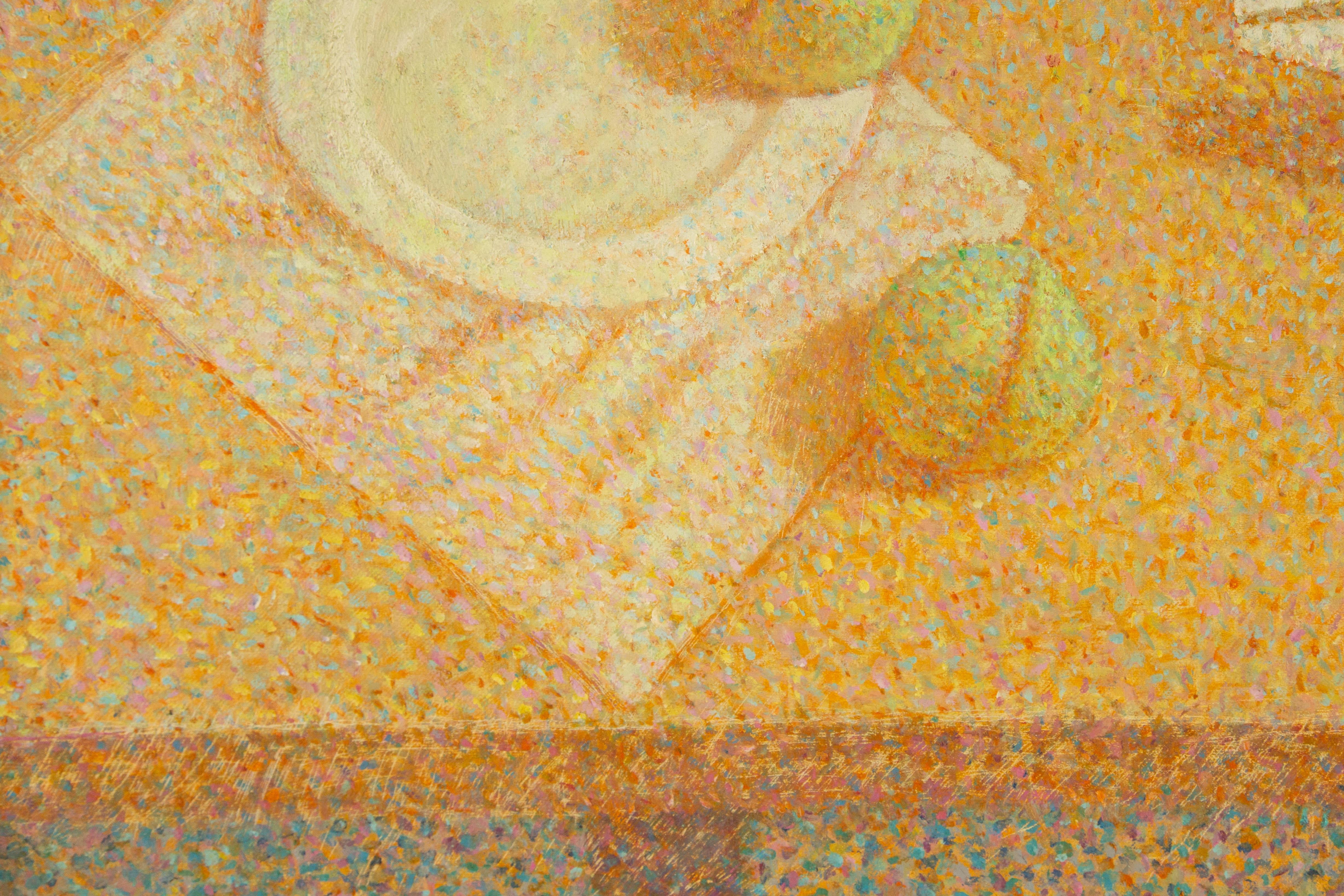 Chunlong Zhang Stillleben Original Ölgemälde auf Leinwand „Früchte und Licht II“ im Angebot 2