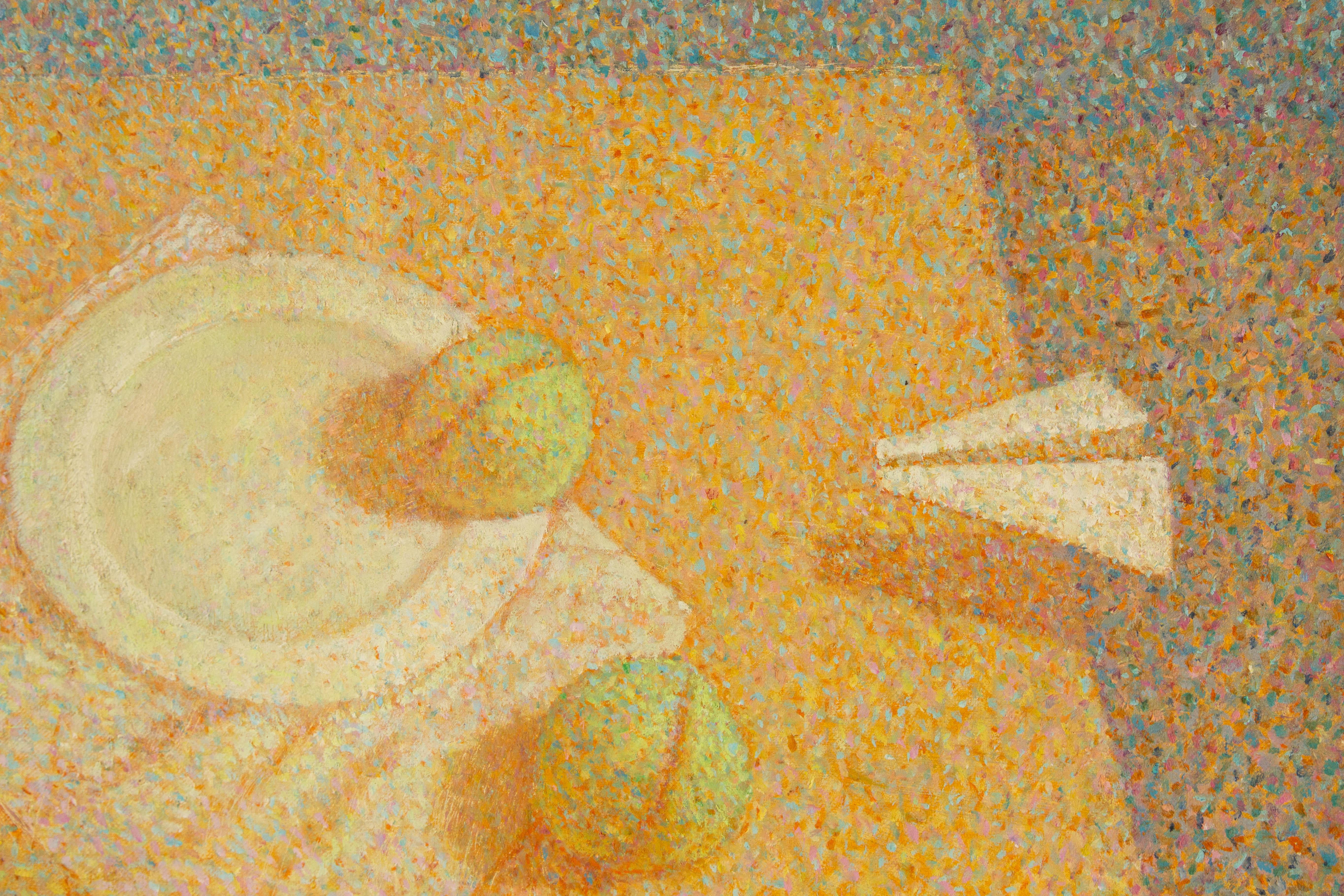 Chunlong Zhang Stillleben Original Ölgemälde auf Leinwand „Früchte und Licht II“ im Angebot 3