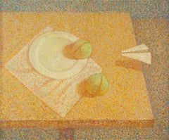 Chunlong Zhang Bodegón Original Óleo Sobre Lienzo "Frutas Y Light II"