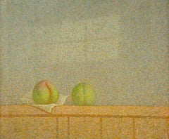 Chunlong Zhang Bodegón Óleo Original Sobre Lienzo "Frutas Y Light IV"