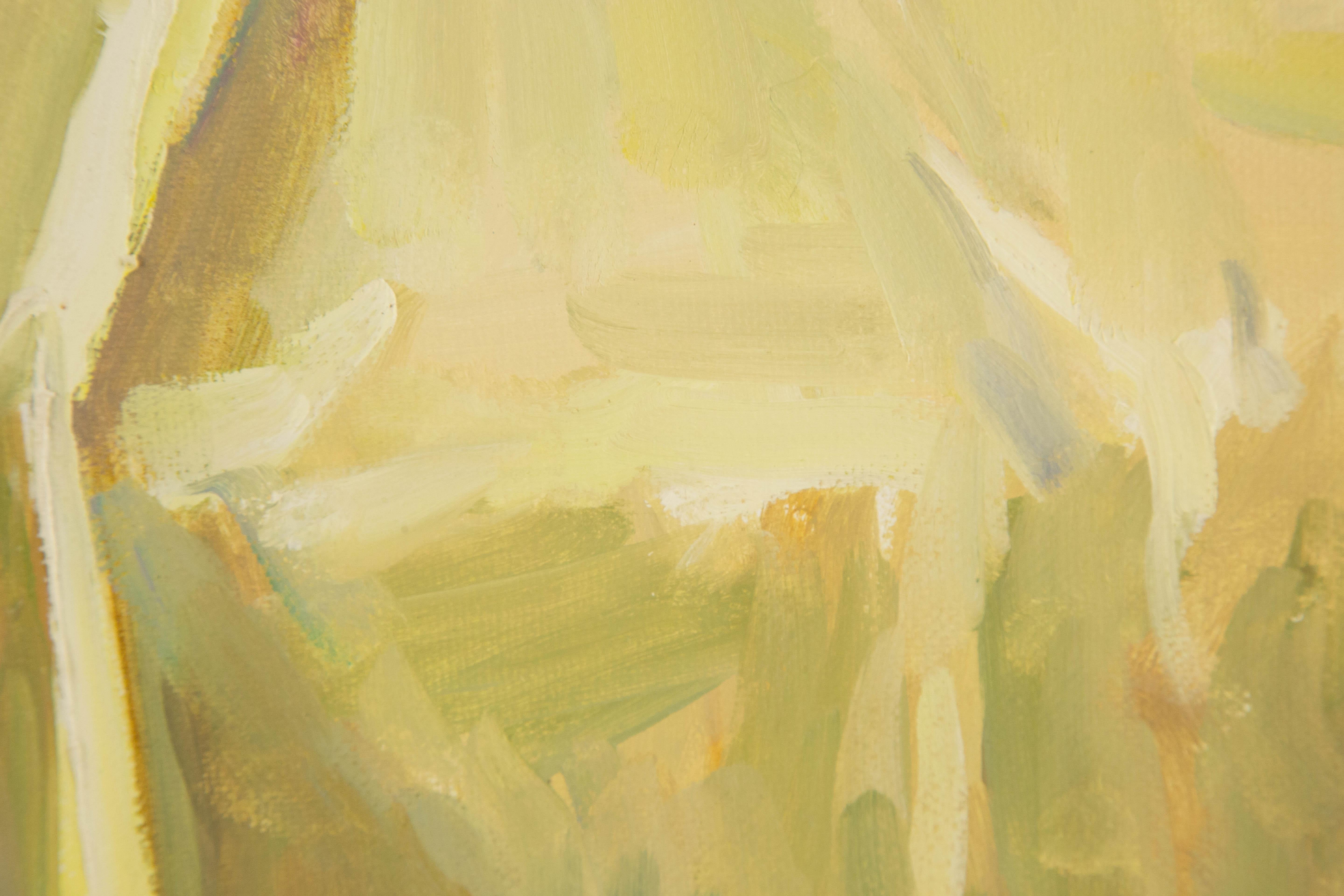 ChunLong Zhang Stillleben Original Ölgemälde auf Leinwand „Pfirsichstudie“ im Angebot 3