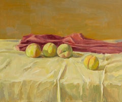 ChunLong Zhang Still Life Original Oil On Canvas "Peach Study"