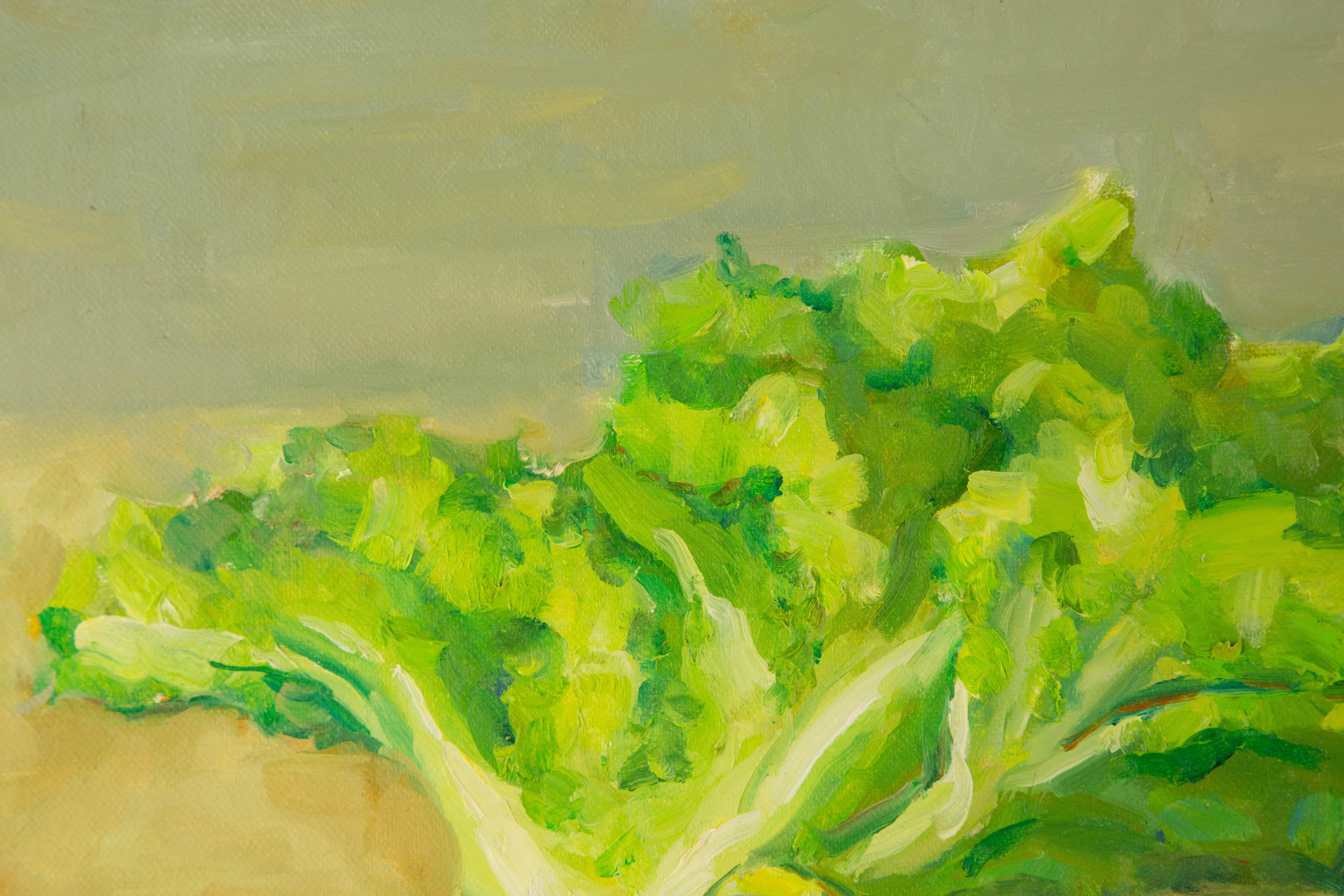 Chunlong Zhang Stillleben Original Öl auf Leinwand „Vegetable II“ im Angebot 1