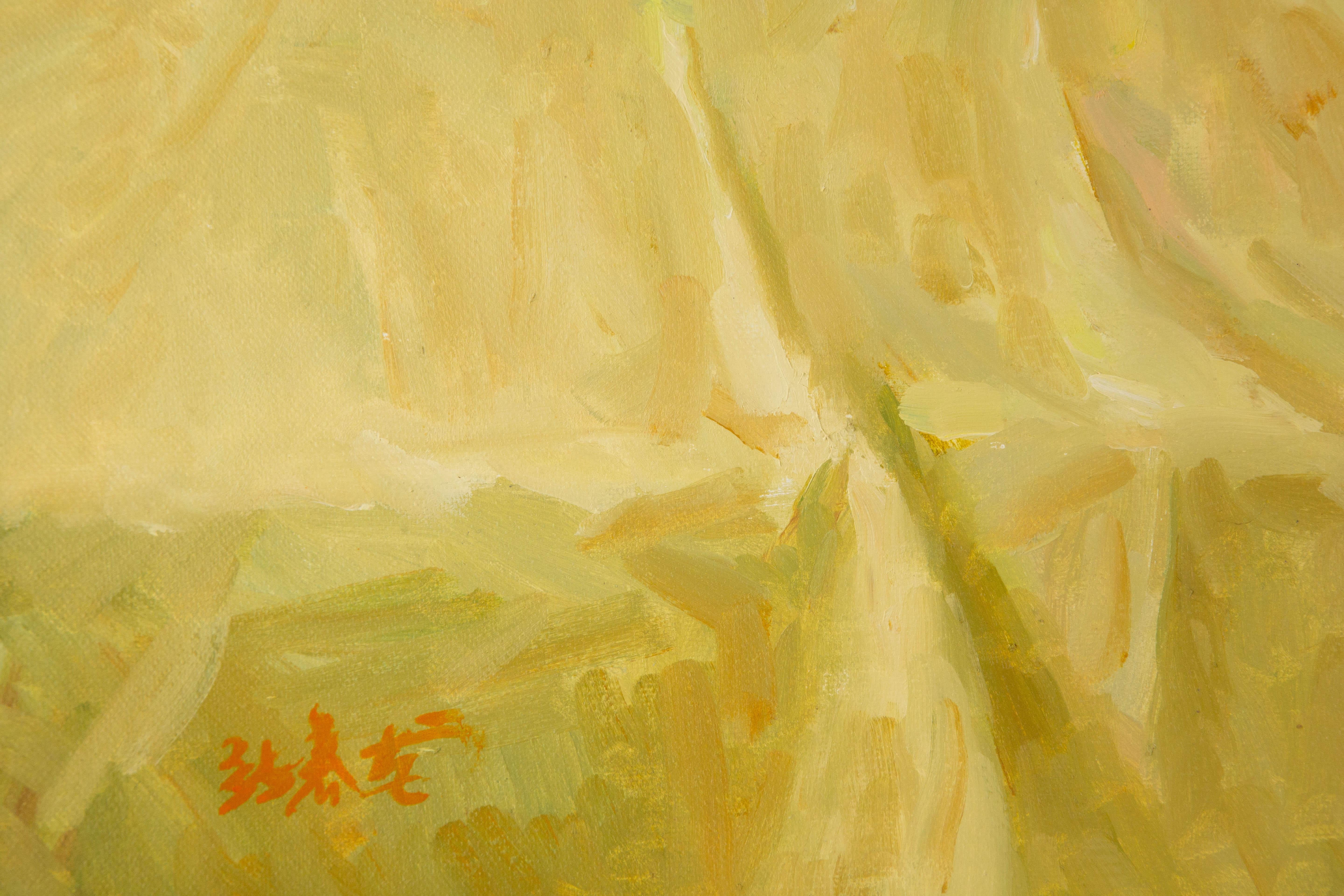 Chunlong Zhang Stillleben Original Öl auf Leinwand „Vegetable II“ im Angebot 2