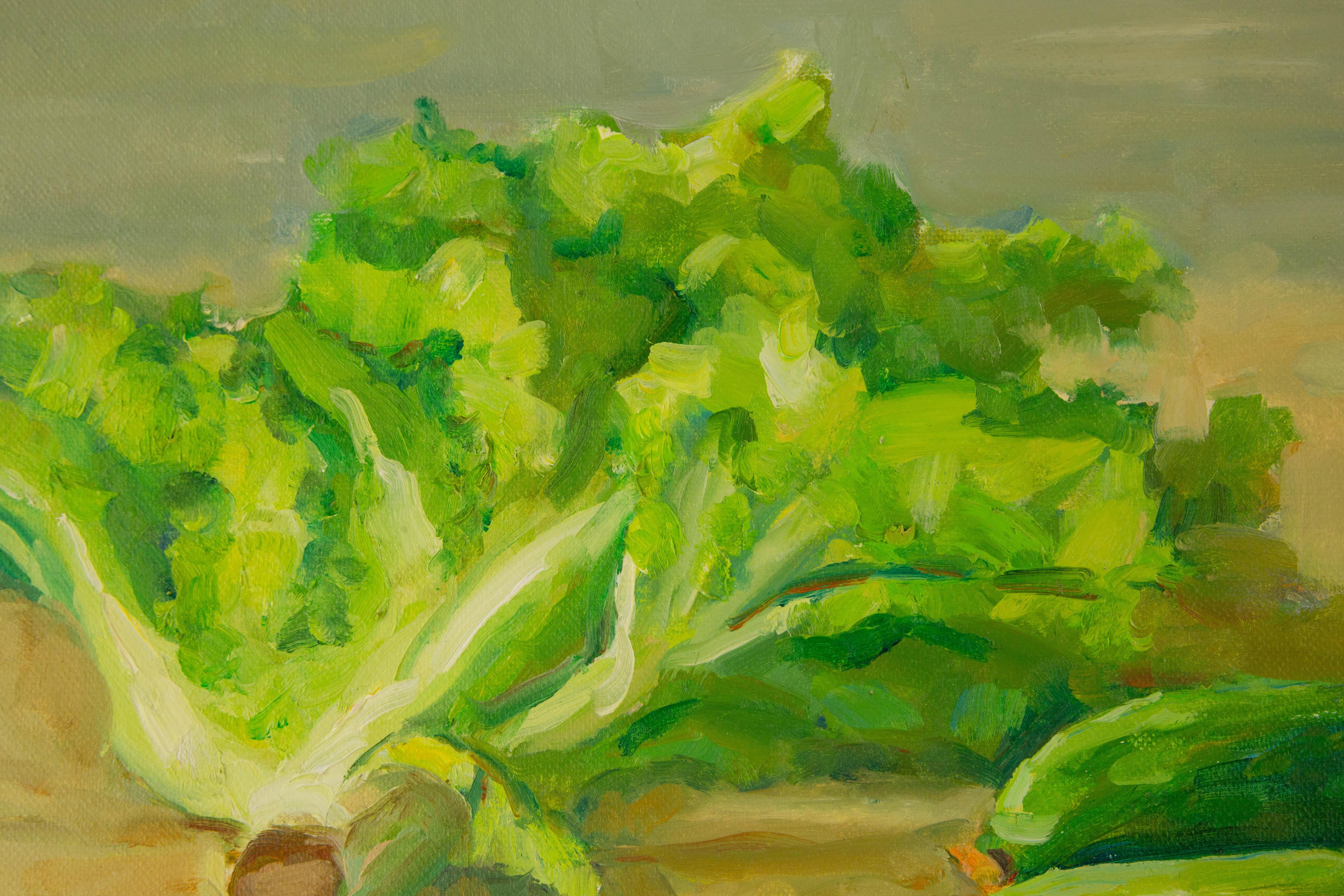 Chunlong Zhang Stillleben Original Öl auf Leinwand „Vegetable II“ im Angebot 5