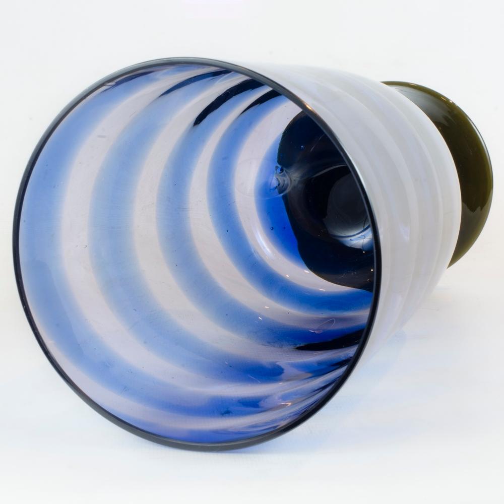 Fatto a mano Vaso di vetro cinetico psichedelico Churba in vendita