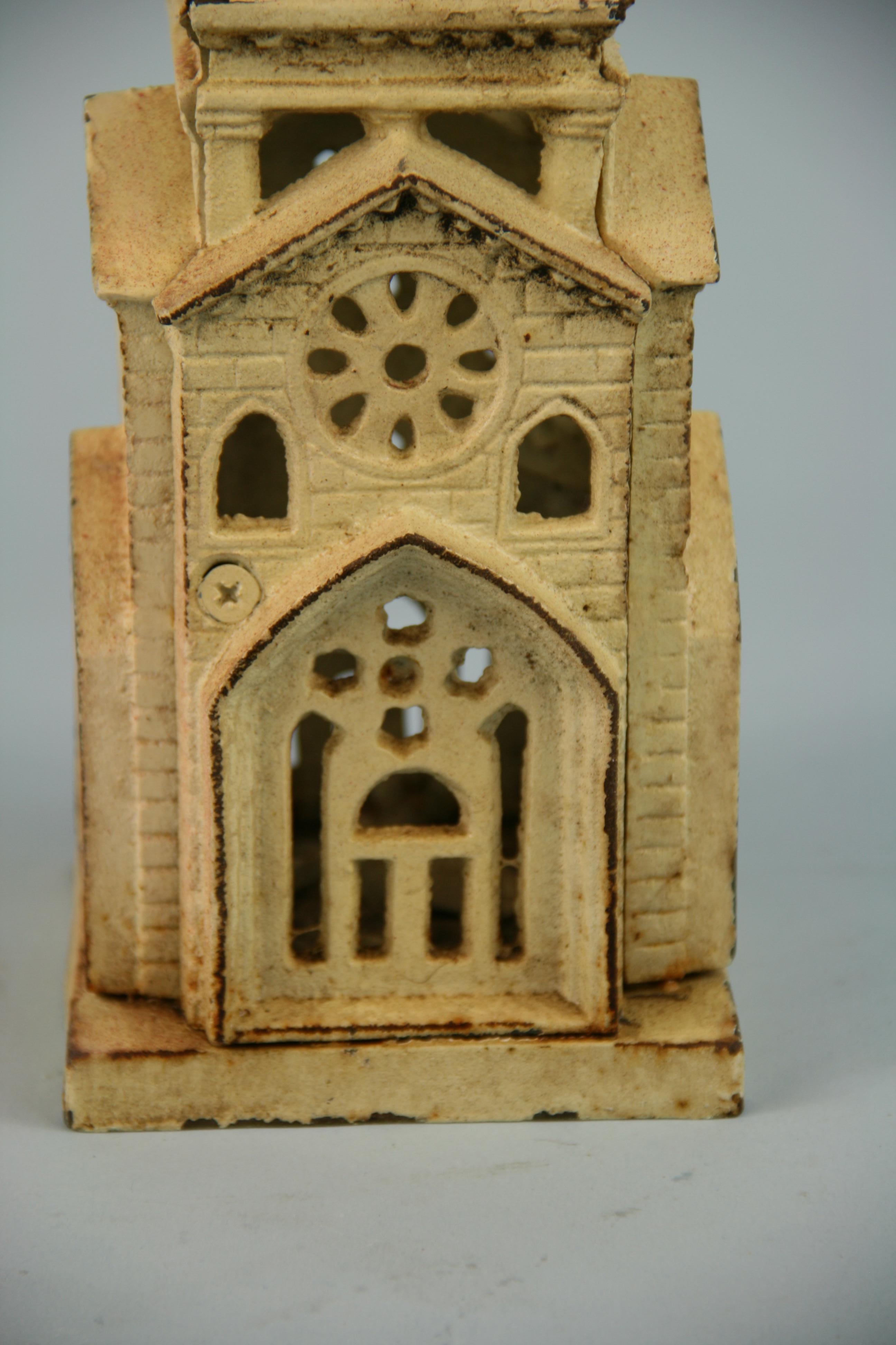 Mid-20th Century Japanese Garden Church Cast Iron Candle Lantern/Sculpture/Model