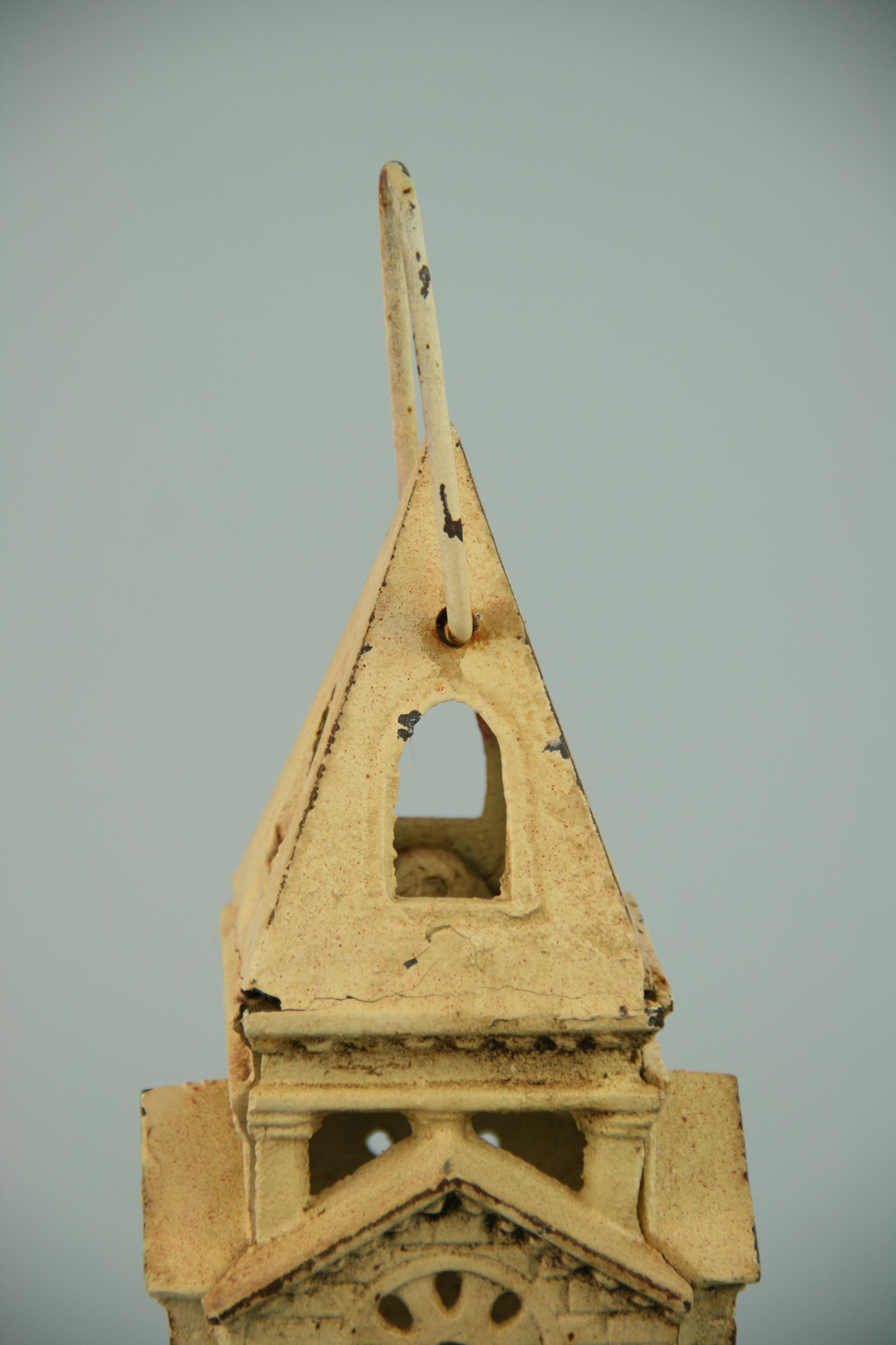 Japanese Garden Church Cast Iron Candle Lantern/Sculpture/Model 1