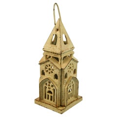 Japanese Garden Church Cast Iron Candle Lantern/Sculpture/Model