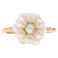 Church's & Co. Anello cocktail con cluster di perle coltivate - Oro giallo 14k
