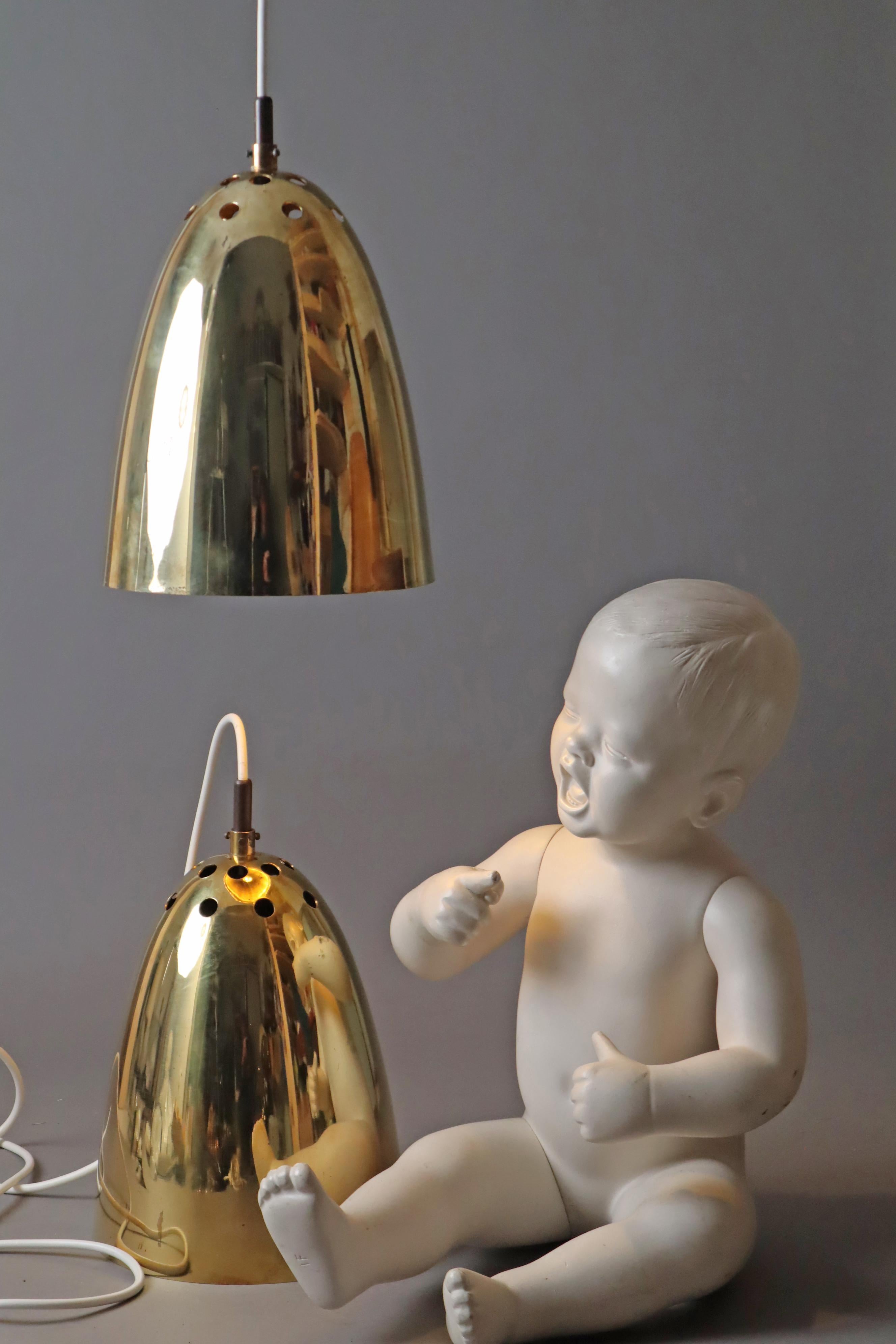 Church Cone Light in Brass, Germany 1950s For Sale 4