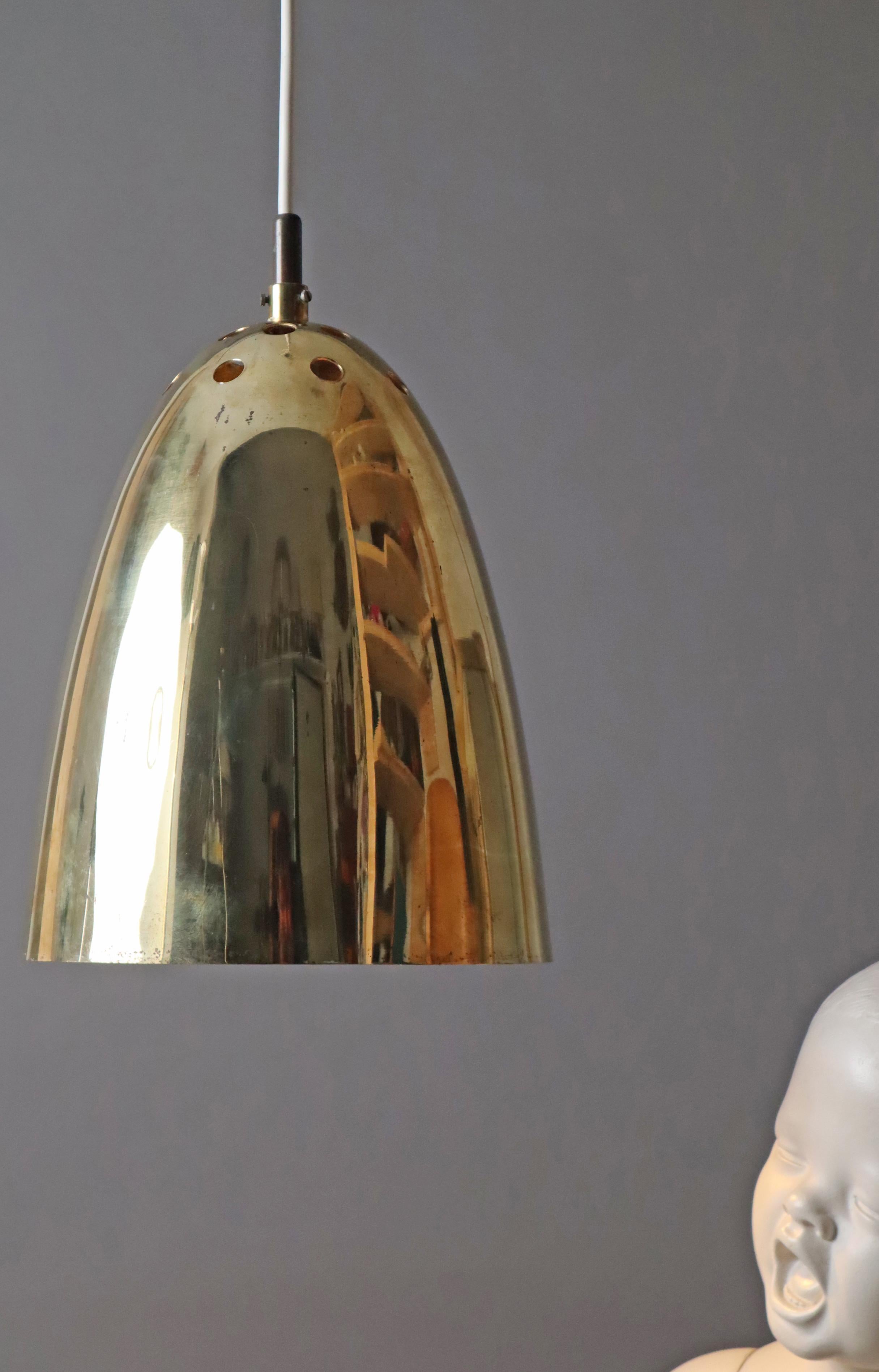 Church Cone Light in Brass, Germany 1950s For Sale 6