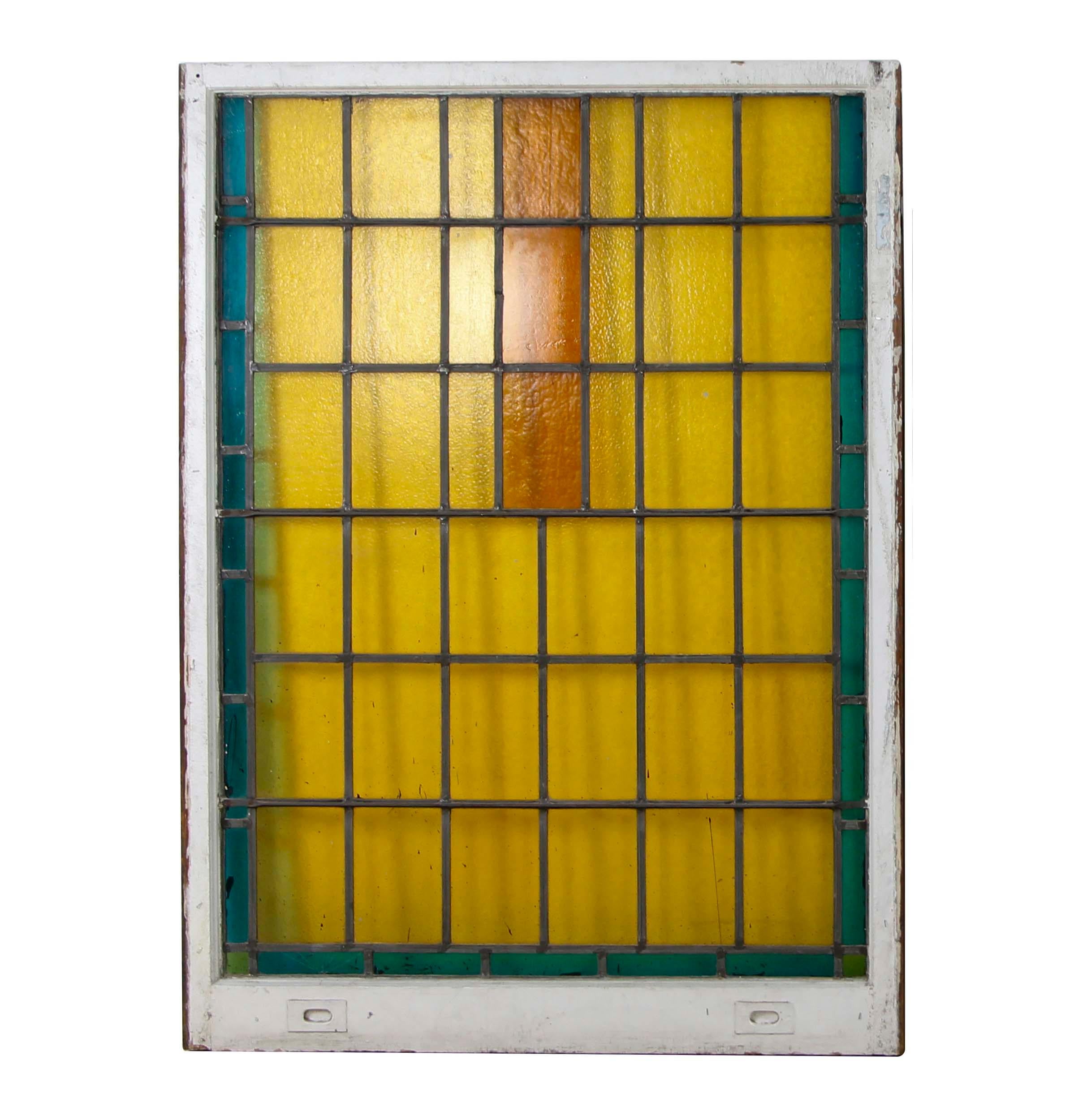 Church Medallion-Stained Glass Double Hung Windows For Sale 10