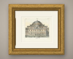 Church of Saint Sophia, Chiesa di S. Sofia, Hand Colored Lithograph, 1842