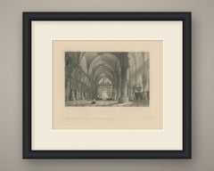 Church of St. Paul, Antwerp, Interior, Steel Engraving after T. Allom, c. 1850