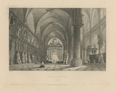 Church of St. Paul, Antwerp, Interior, Steel Engraving after T. Allom, c. 1850