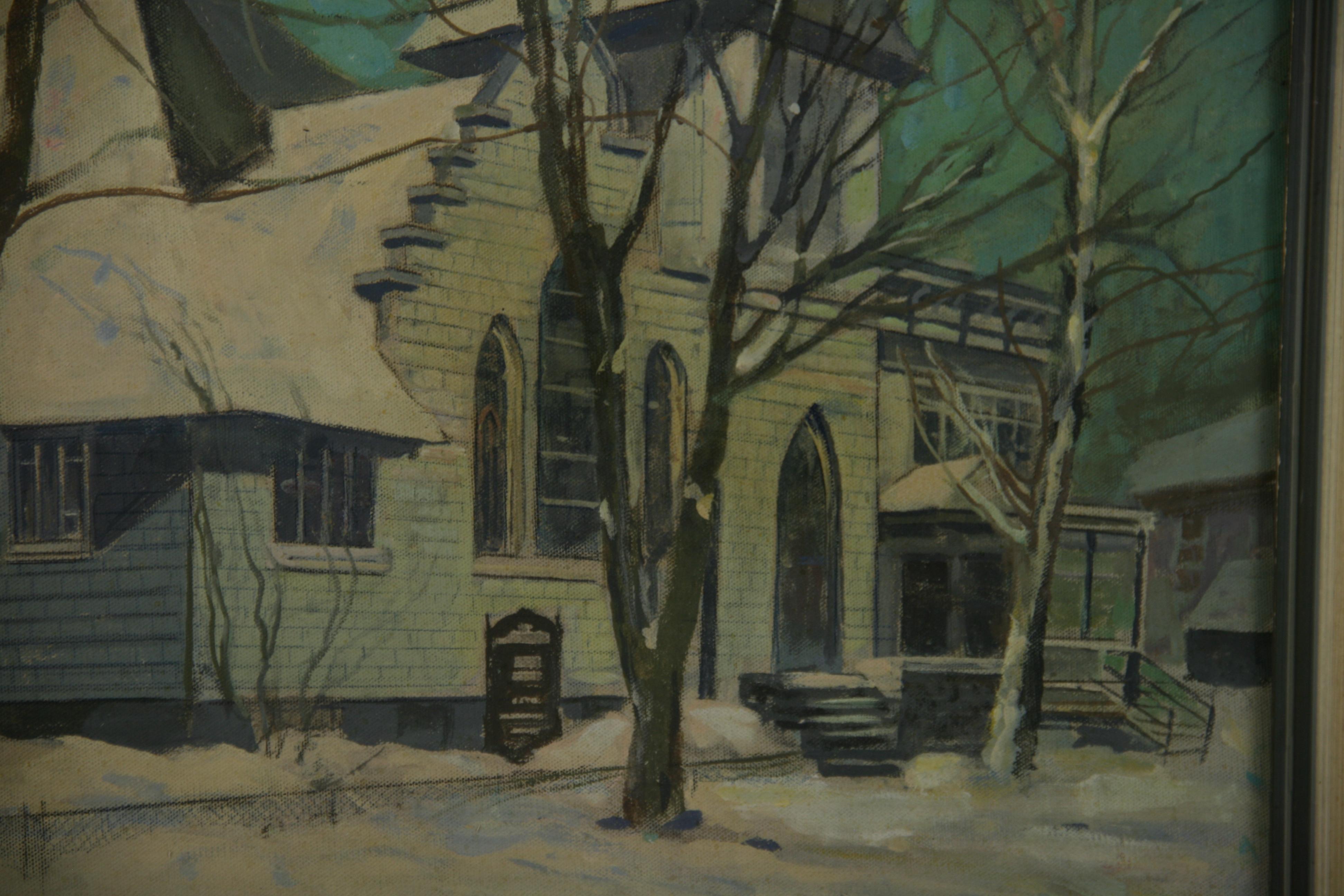 Vintage By  Paesaggio di campagna A. Winter Church's 1940 in vendita 3