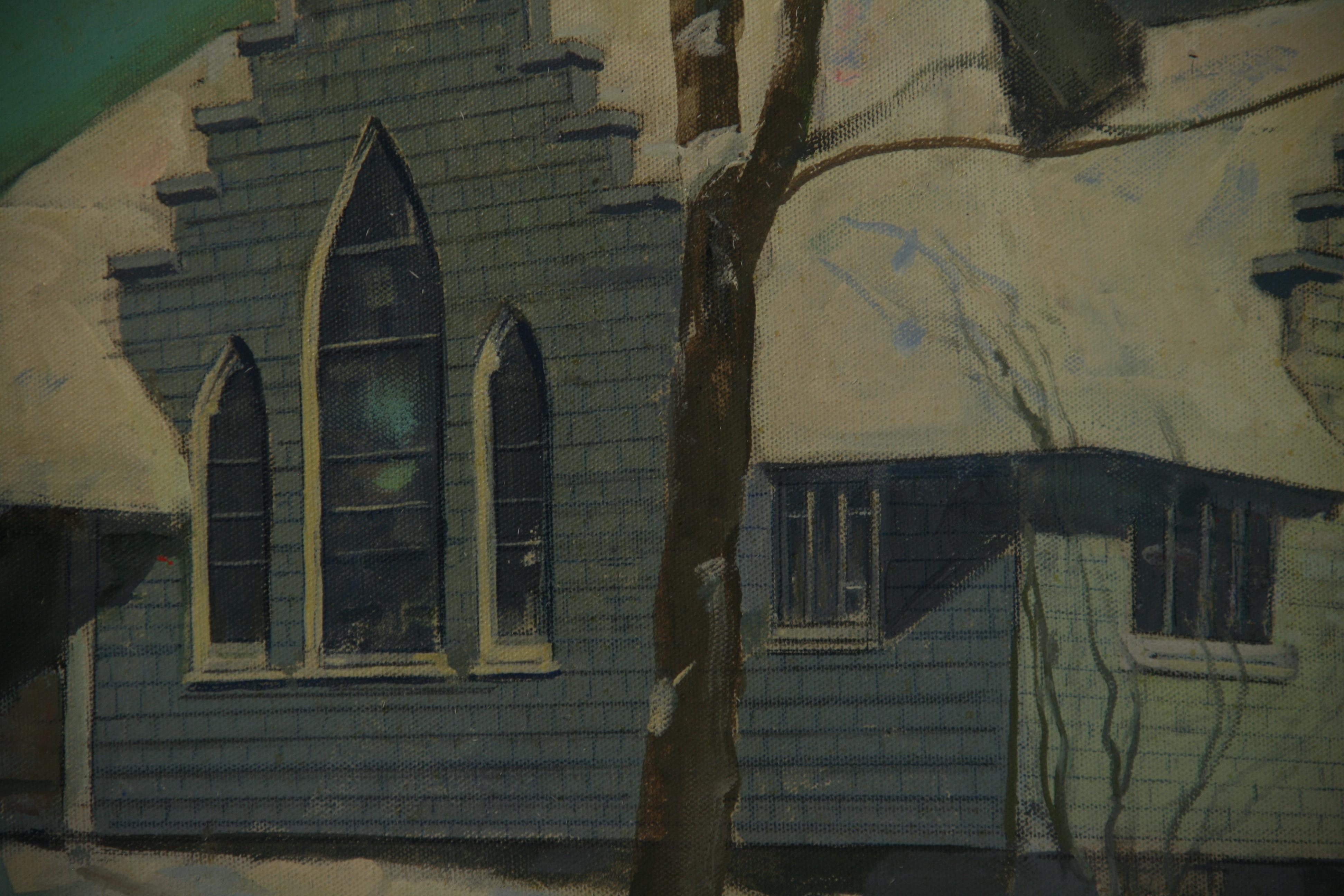Vintage By  Paesaggio di campagna A. Winter Church's 1940 in vendita 5
