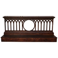 Antique Church Prayer Bench or Console Made of Oak