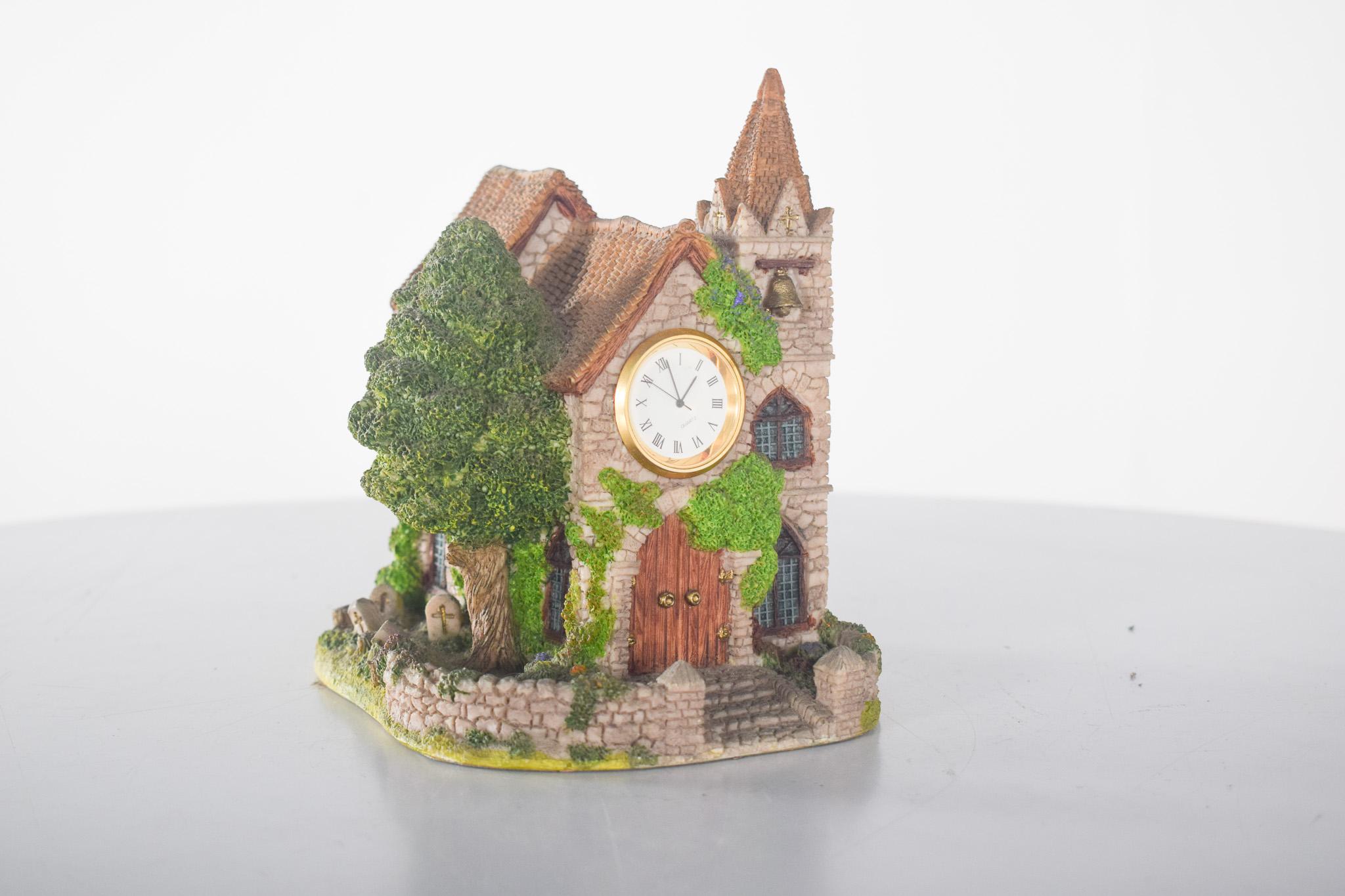 20th Century Church-Shaped Decorative Clock For Sale