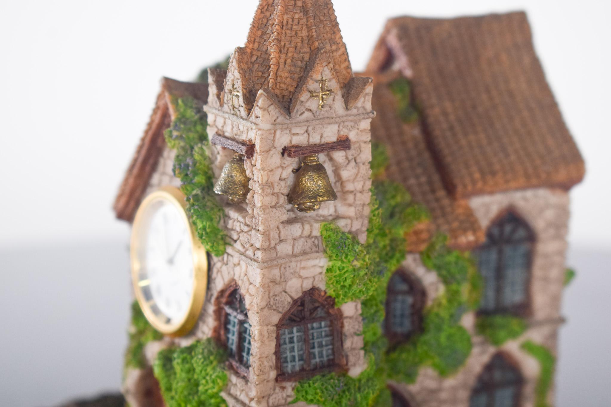 Resin Church-Shaped Decorative Clock For Sale
