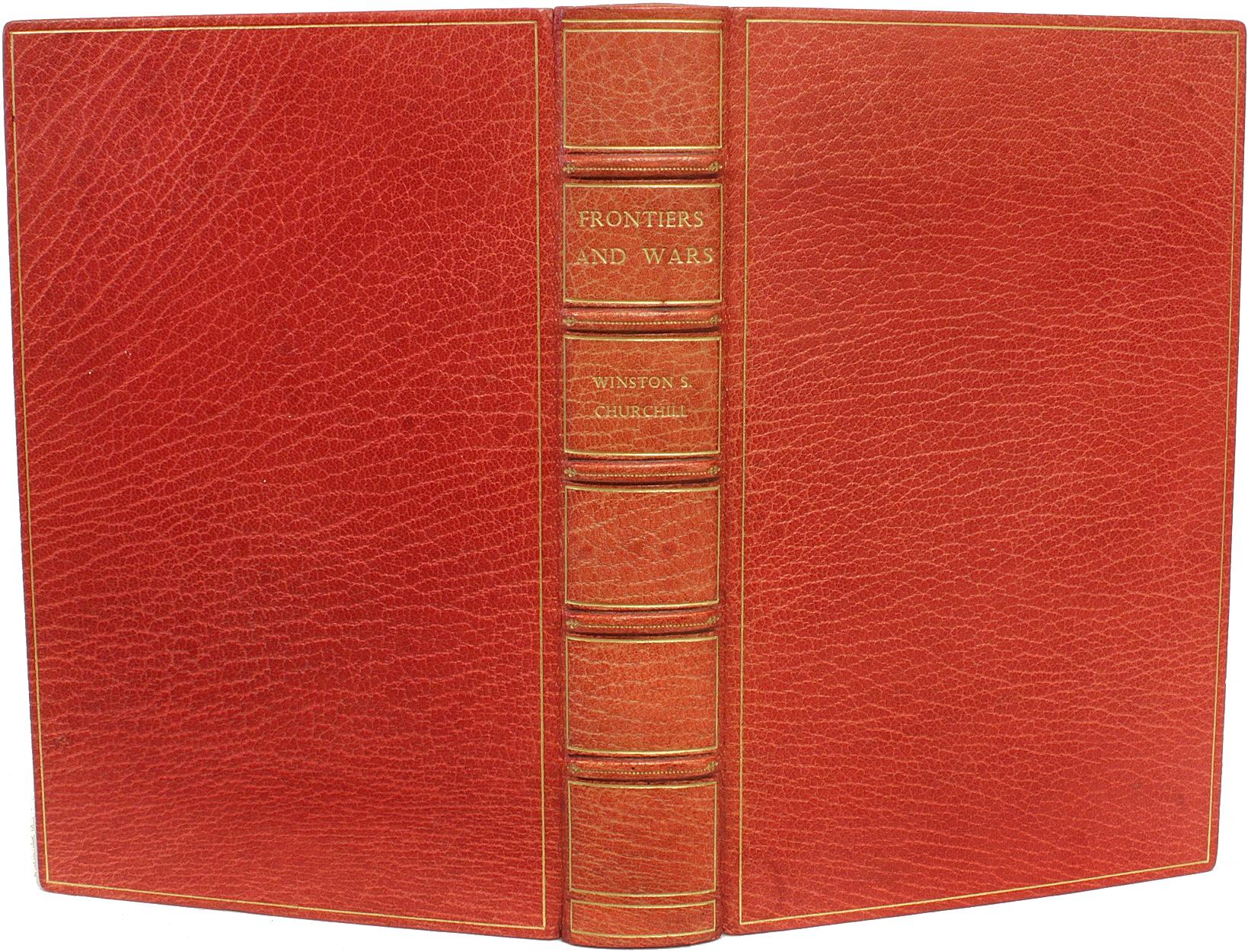 Mid-20th Century Churchill, Frontiers & Wars, First Edition, 1962, in a Fine Leather Binding